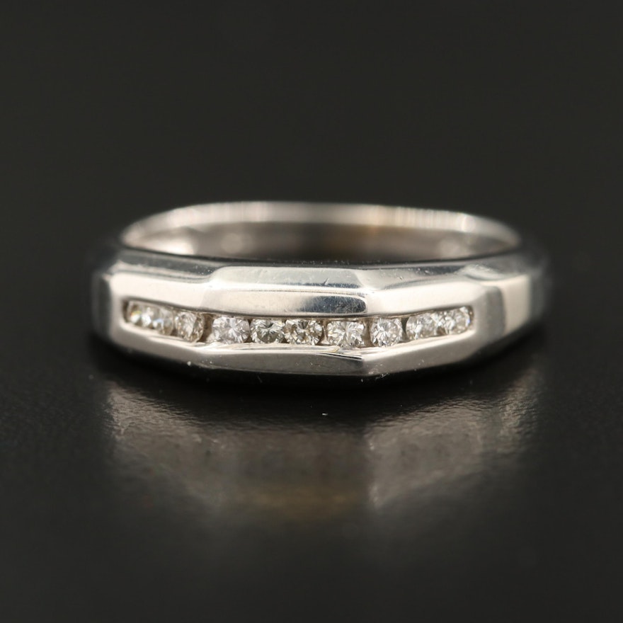 14K Channel Set Diamond Band