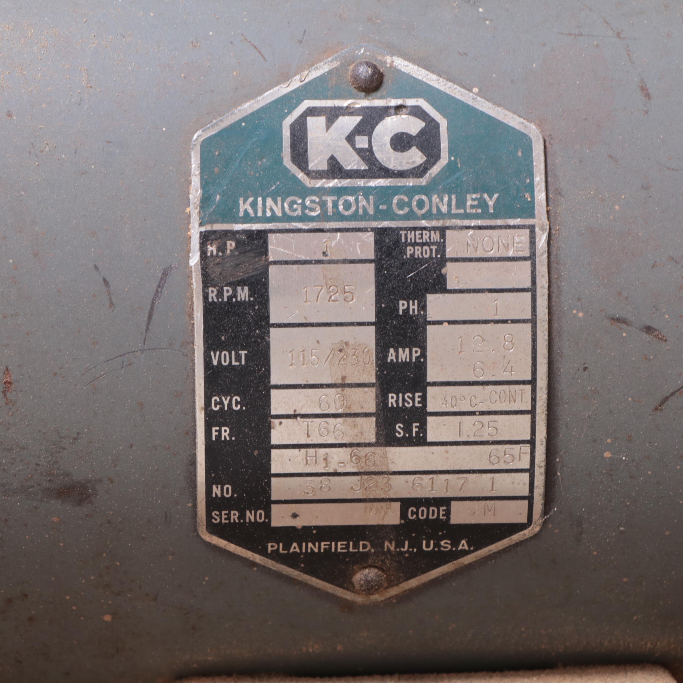 Craftsman 12 Inch Wood Lathe, Kingston-Conley Grinder with Bench