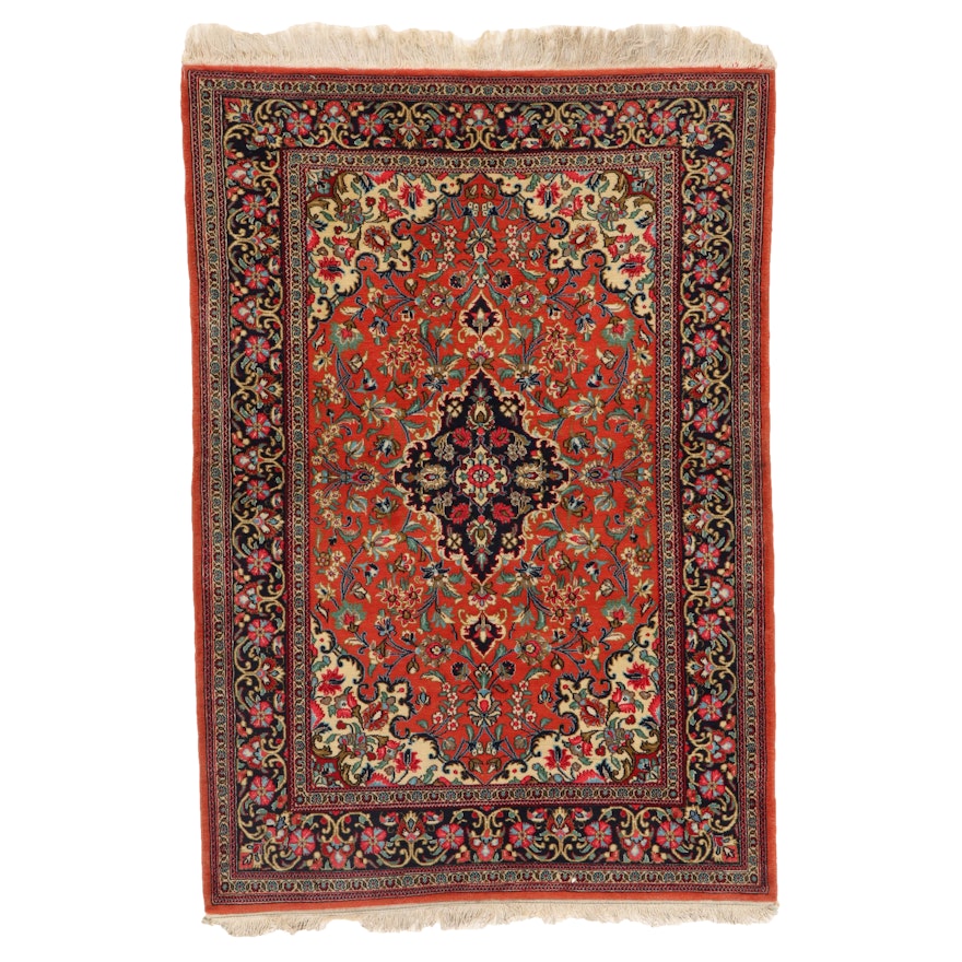 3'8 x 5'4 Hand-Knotted Indo-Persian Tabriz Area Rug