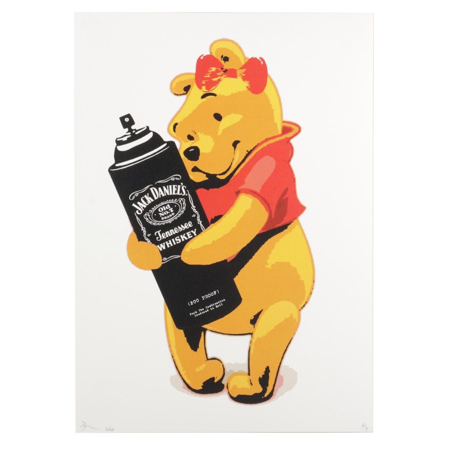 Death NYC Pop Art Graphic Print "Winnie the Pooh," 2020