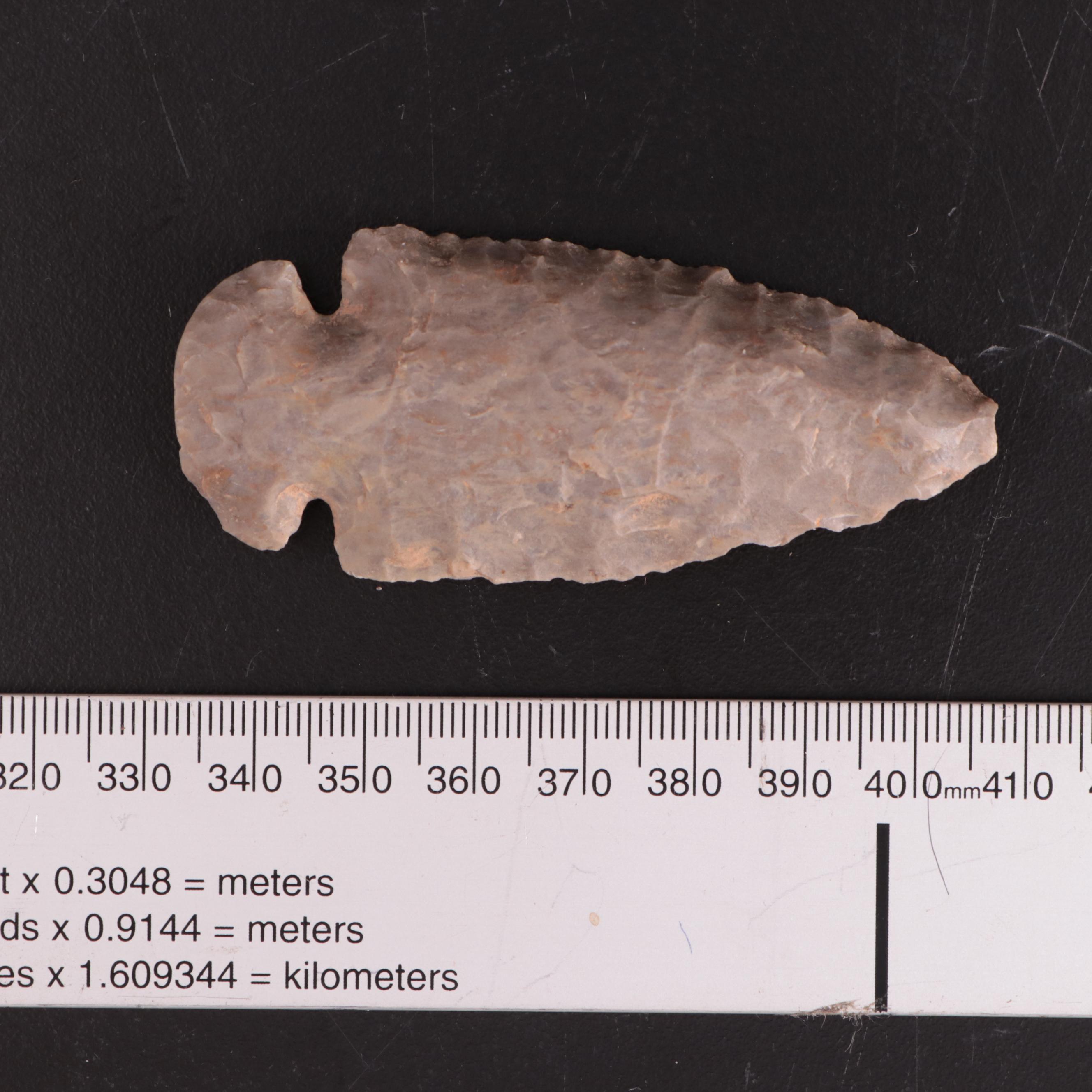 13 Native American Projectile Points, Preforms, and Drill