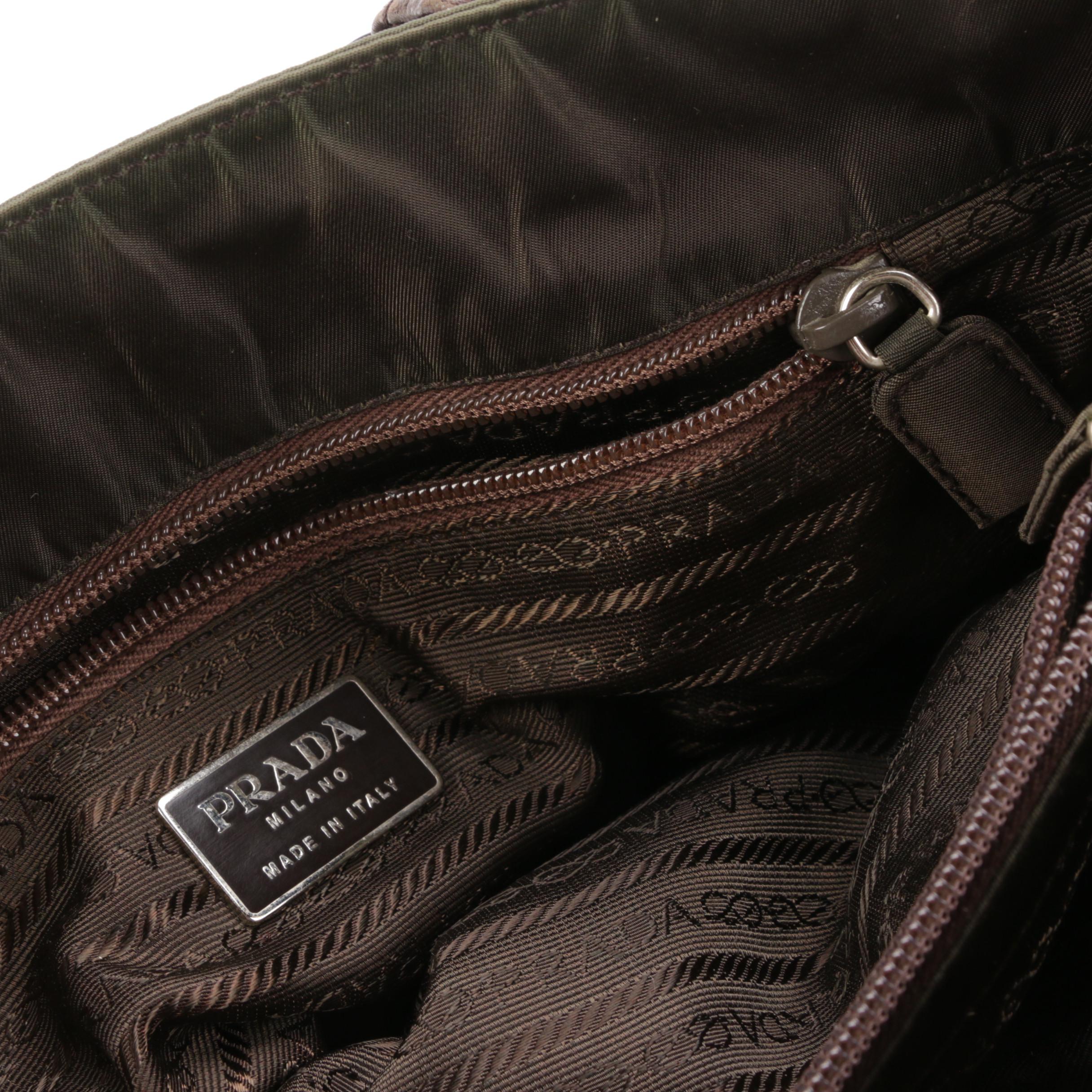 Prada Bacheli Resin Chain Shoulder Bag in Green Tessuto Nylon