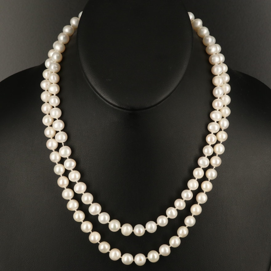 Pearl Double Strand Necklace