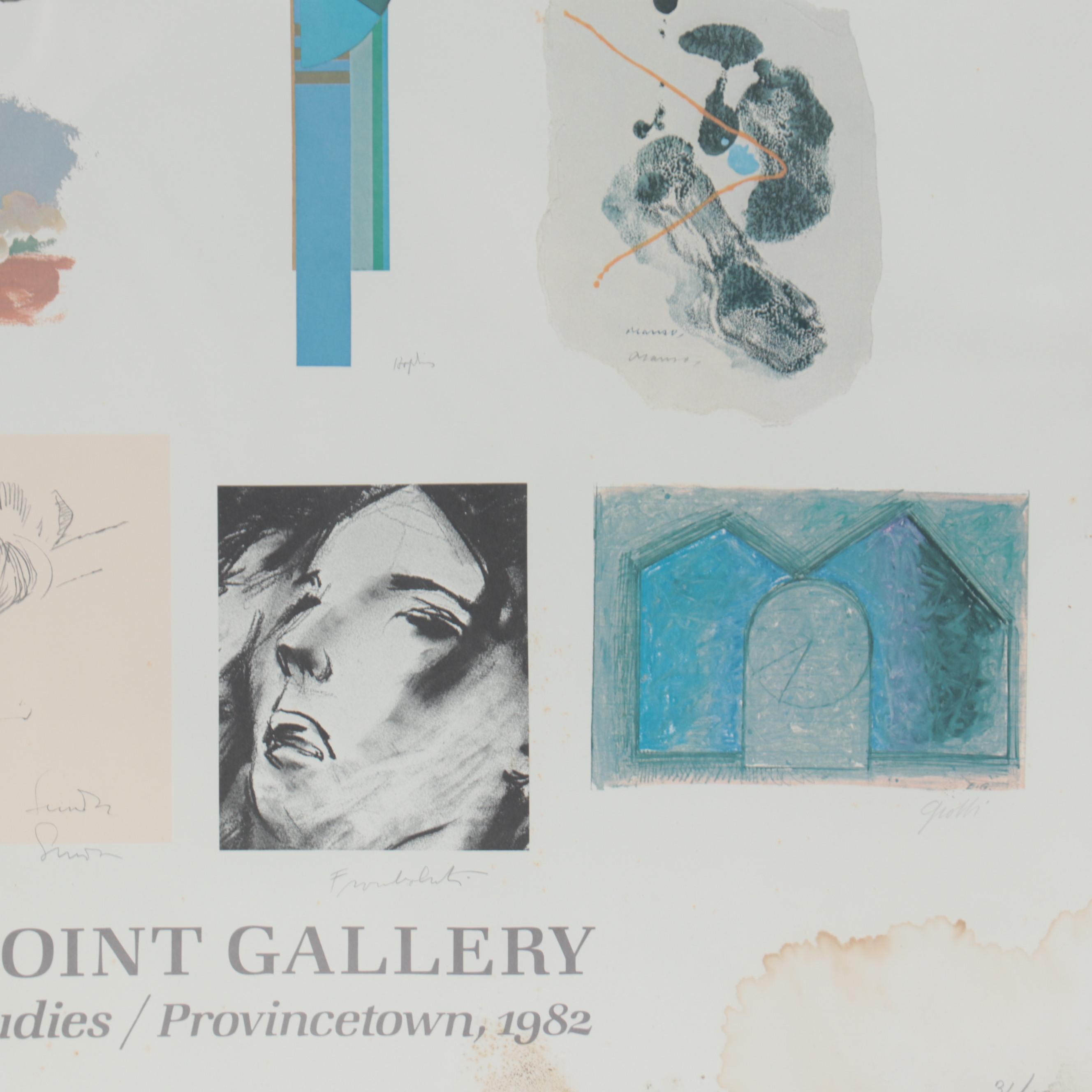 Long Point Gallery Offset Lithograph Exhibition Poster, 1982