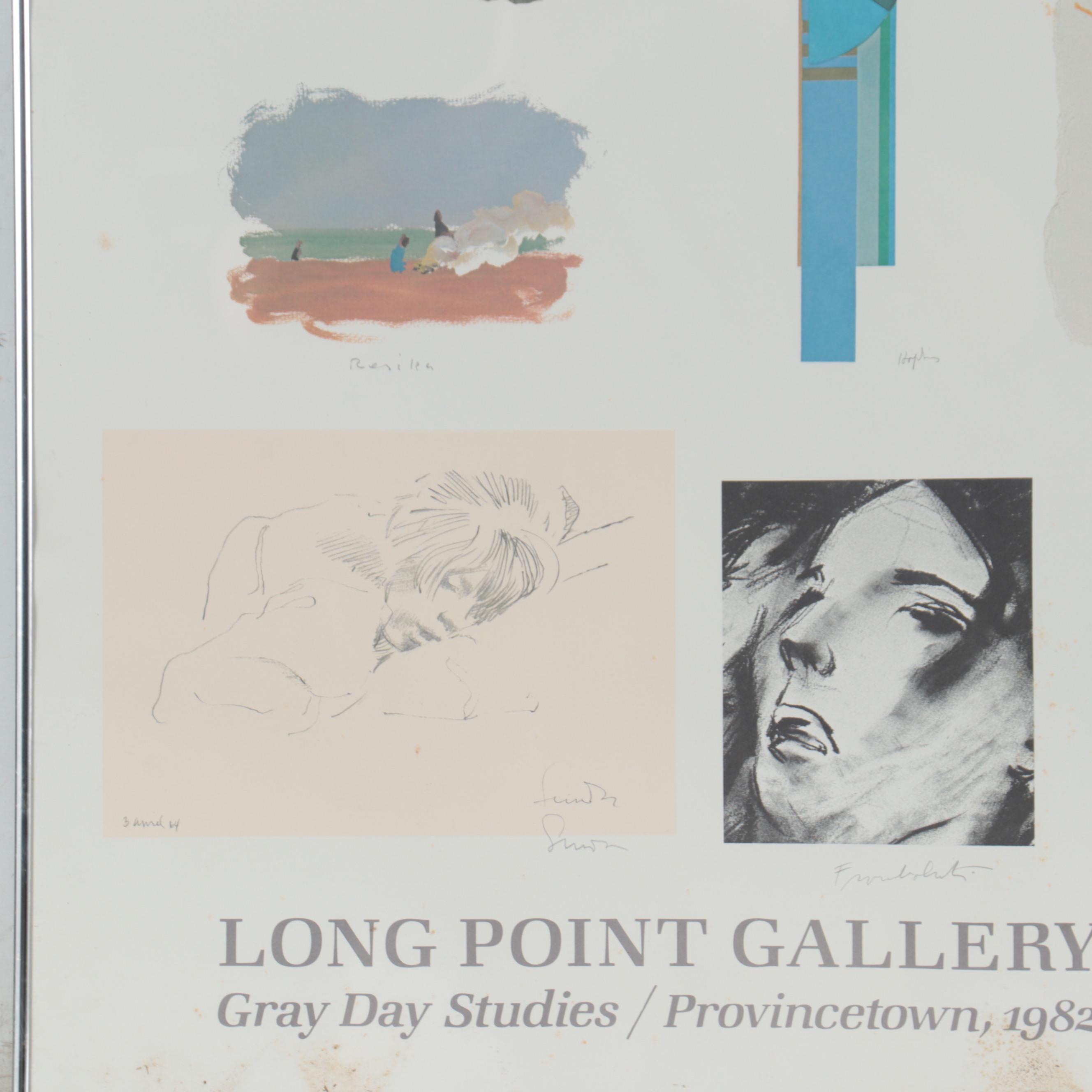 Long Point Gallery Offset Lithograph Exhibition Poster, 1982