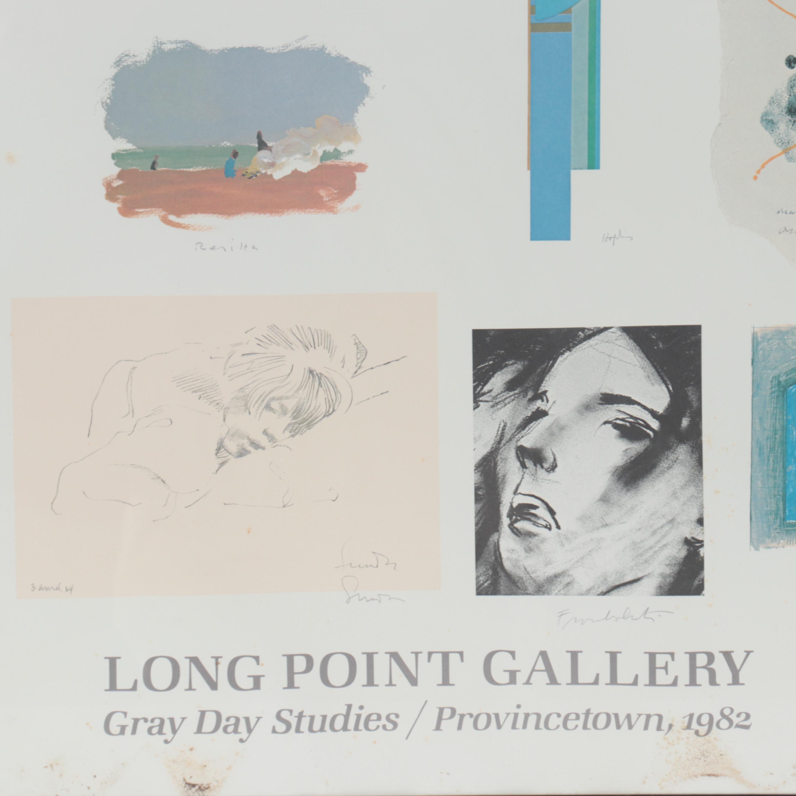 Long Point Gallery Offset Lithograph Exhibition Poster, 1982