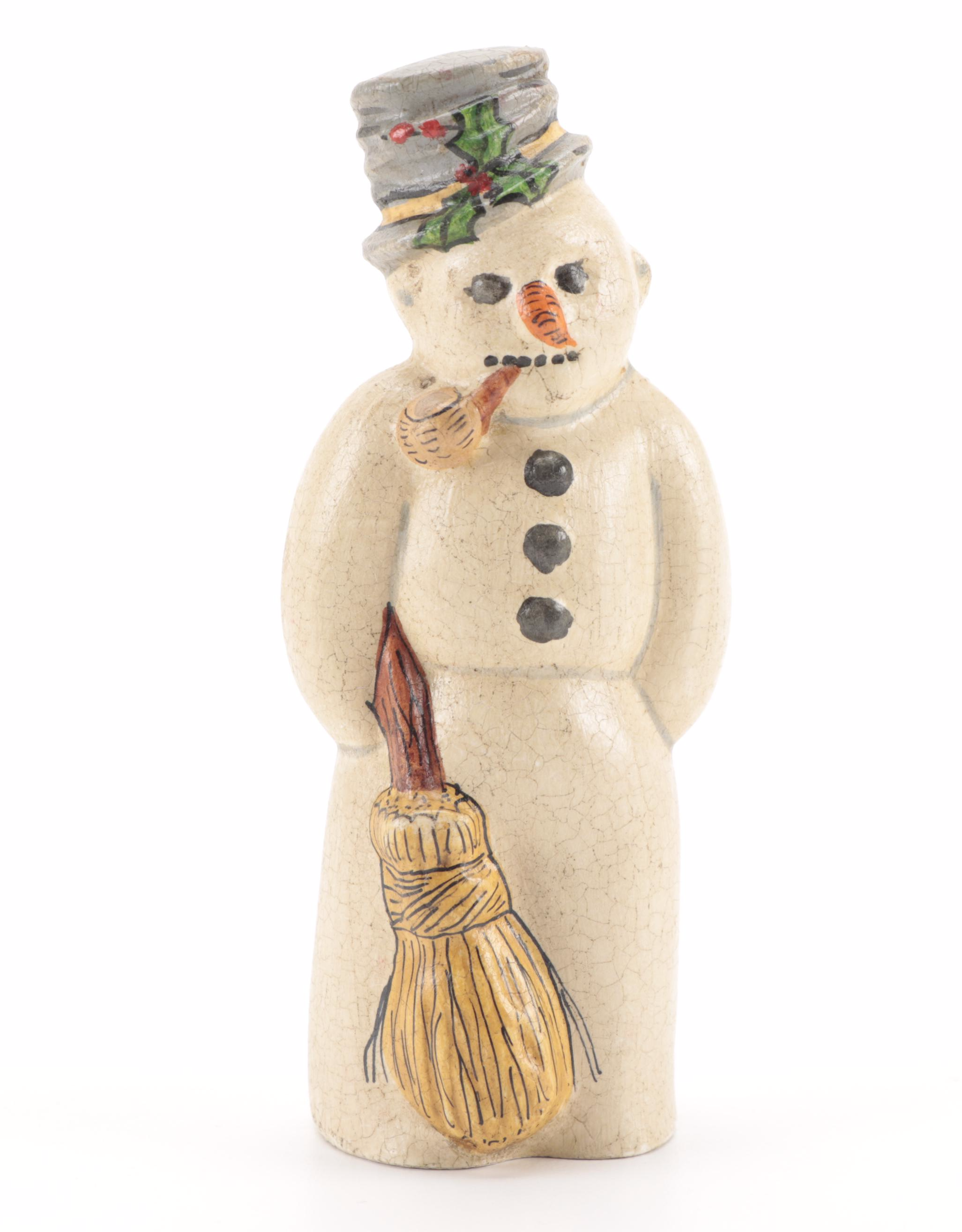 Vaillancourt Folk Art and Walnut Ridge Collectibles Chalkware Santa Figurines