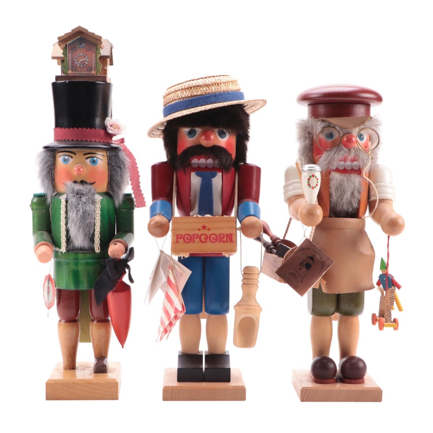 Christian Ulbricht and Other German Handcrafted Wood Nutcrackers
