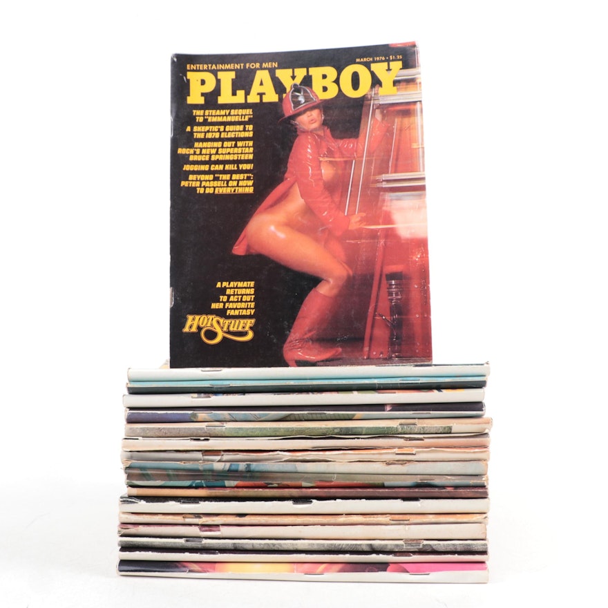 "Playboy" Magazines Featuring Playmates of the Year, Jimmy Hoffa, and More