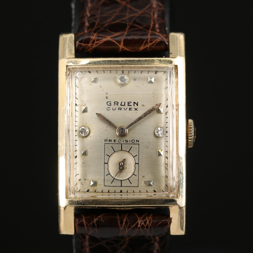 Gruen Curvex Precision 14K Wristwatch