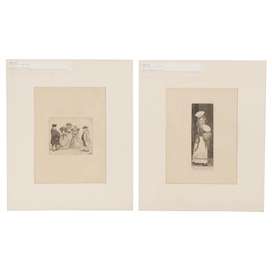 John Kay Engravings from "A Series of Original Portraits and Character Etchings"