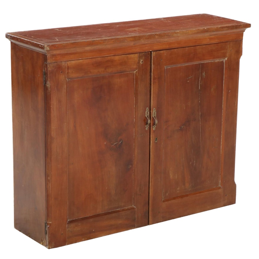 American Primitive Cherry Two-Door Cabinet, Late 19th to Early 20th Century