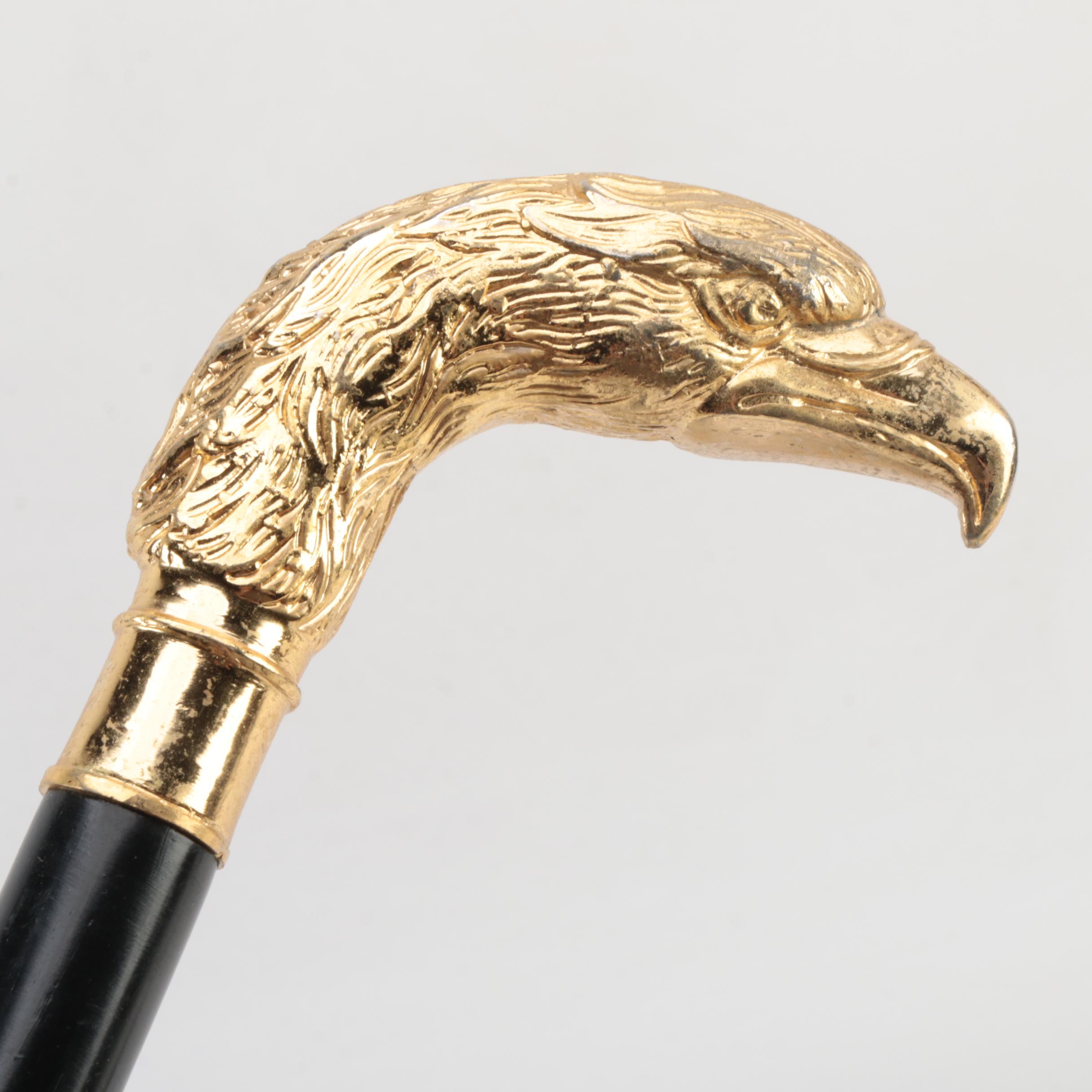 Keuffel & Esser Compass Cane with Eagle Head and Brass Ball Walking Sticks