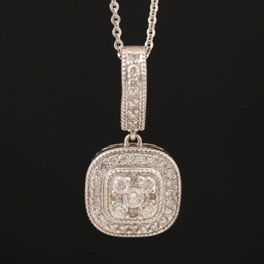 14K Diamond Pendant Necklace