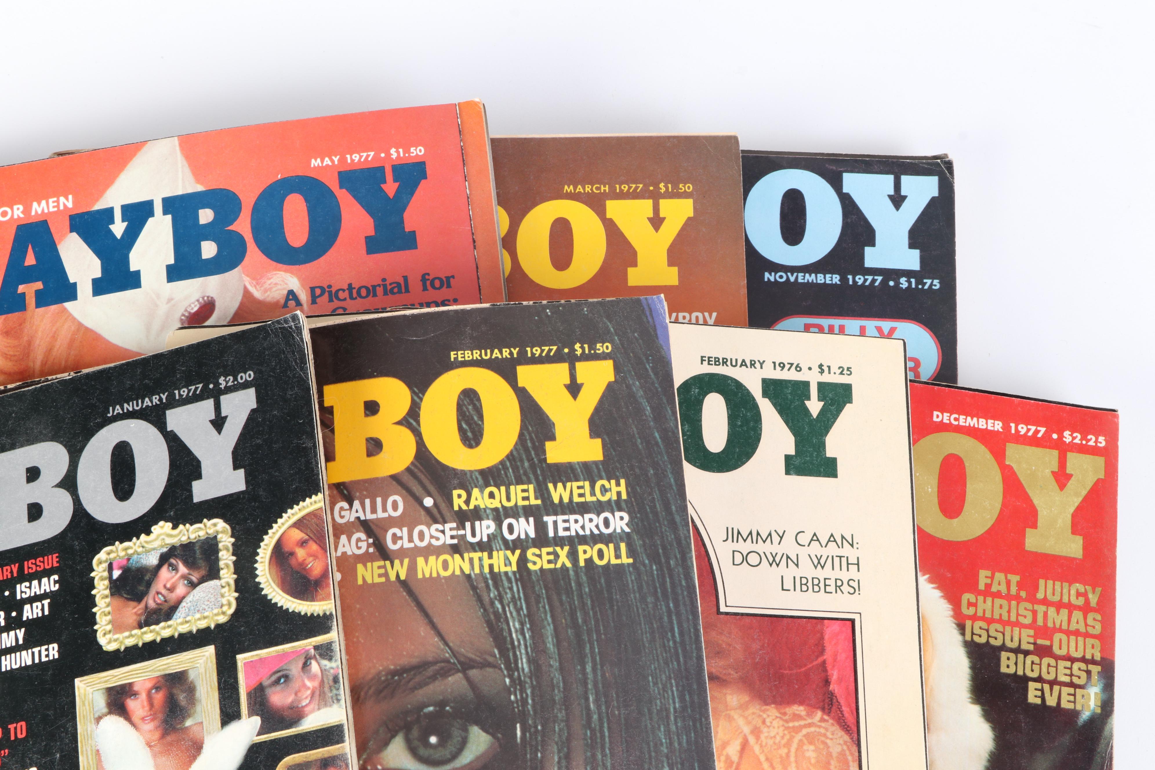 1970s "Playboy" Magazines Including Dorothy Stratton Playmate Issue and Others