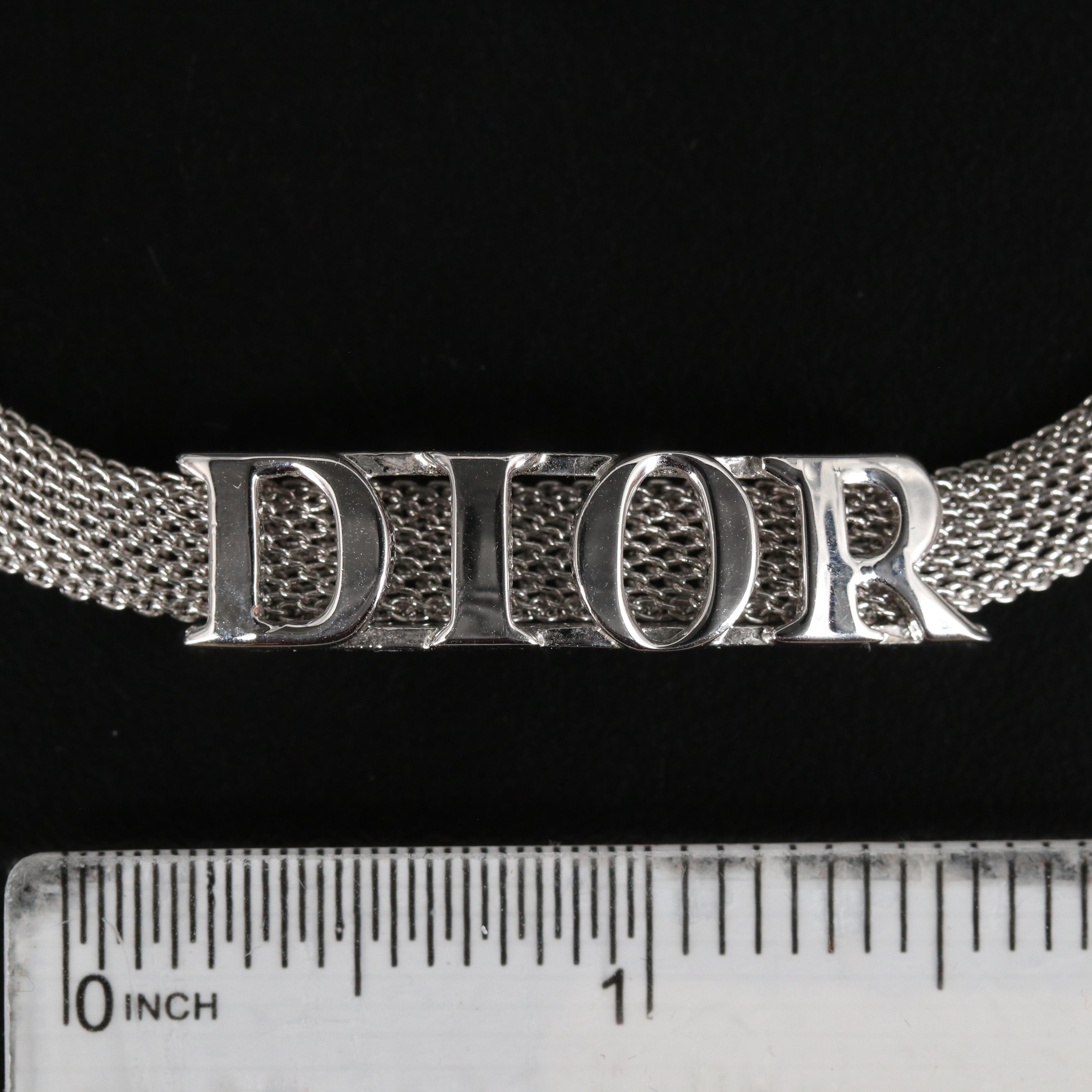 Christian Dior Mesh Logo Choker