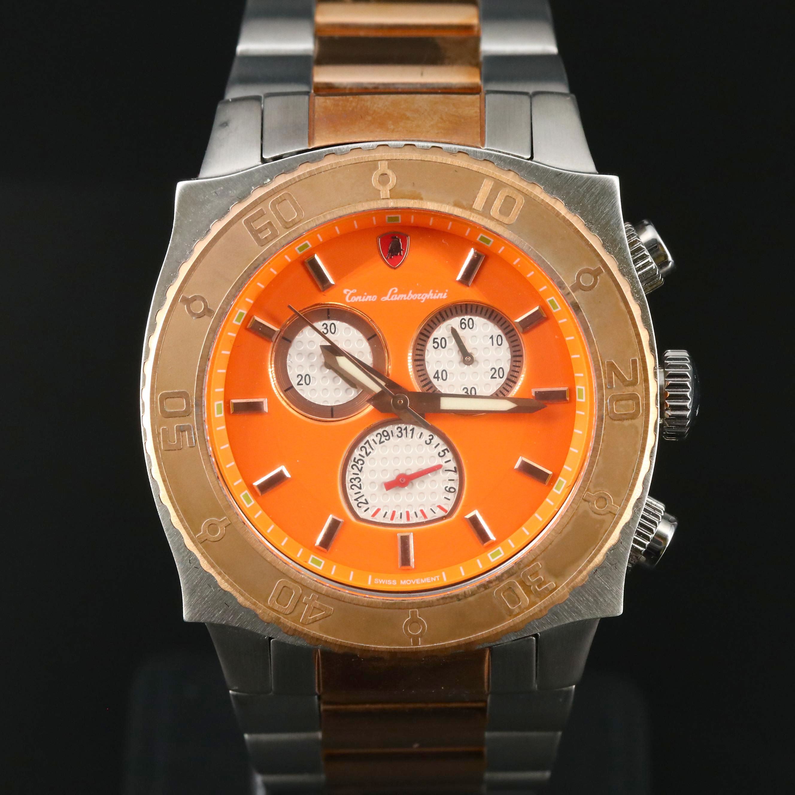 Tonio Lamborghini Two-Tone Chronograph with Date Watch