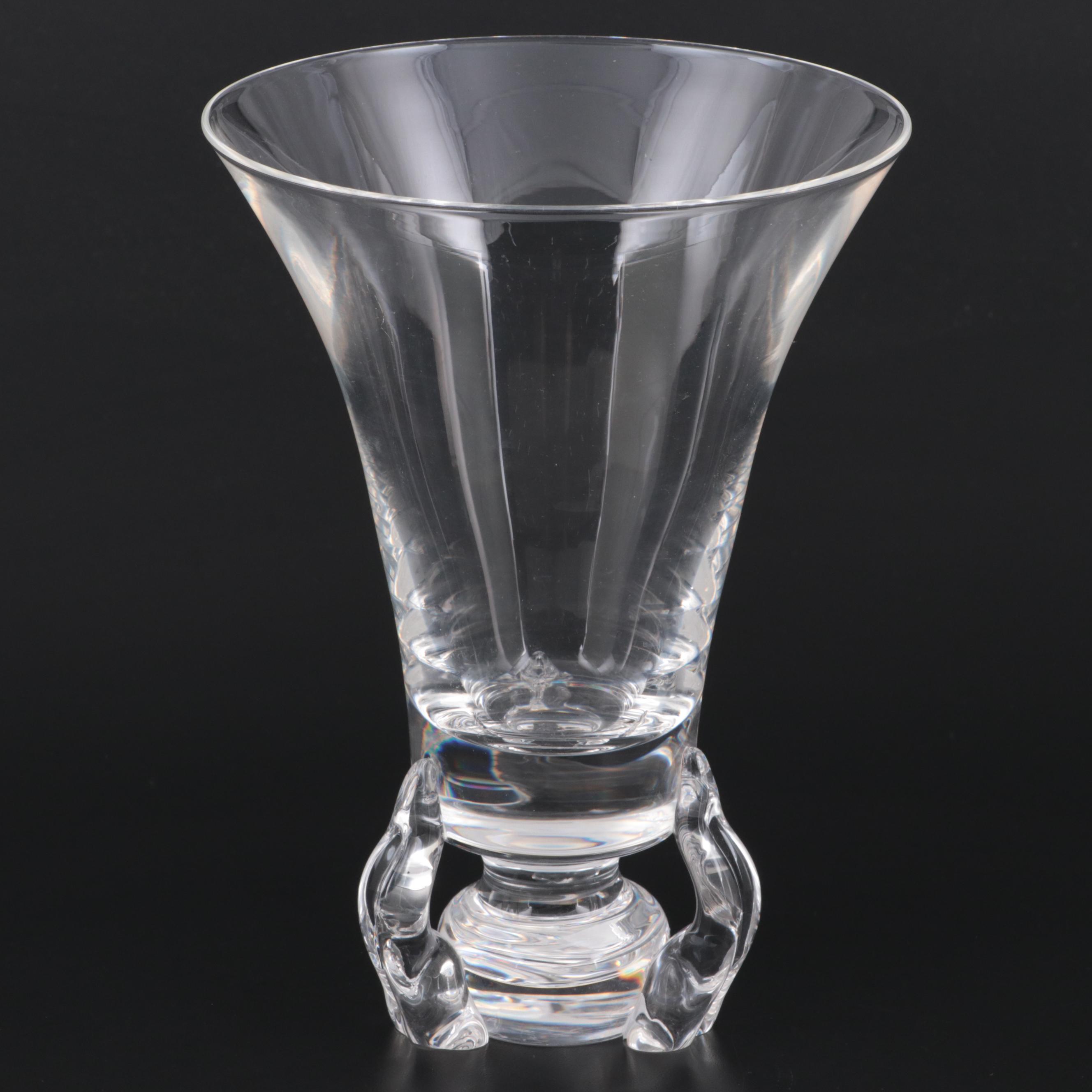 Steuben Art Glass Footed Trumpet Vase