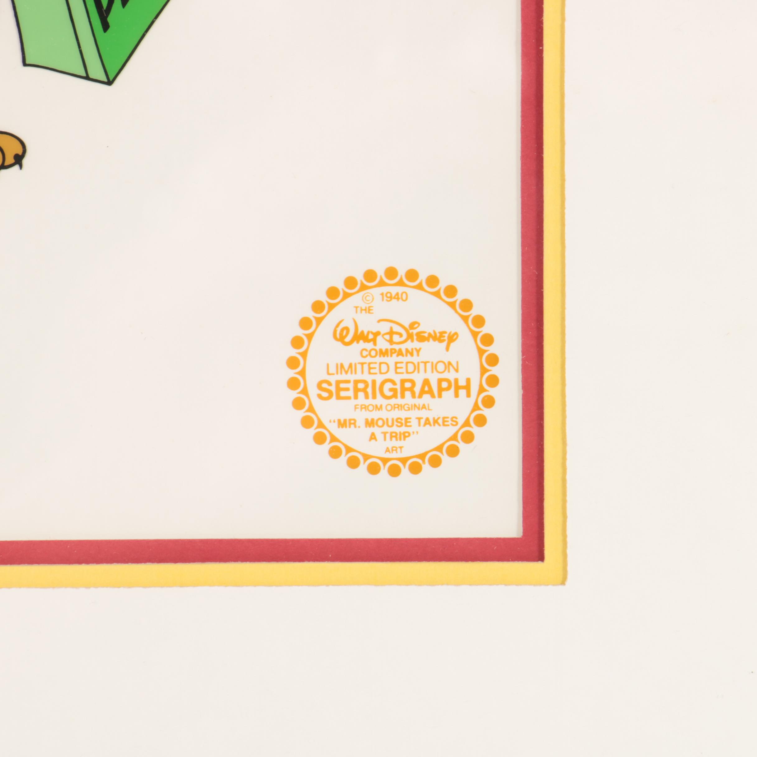 Disney Sericel "Mr. Mouse Takes a Trip," Circa 1990