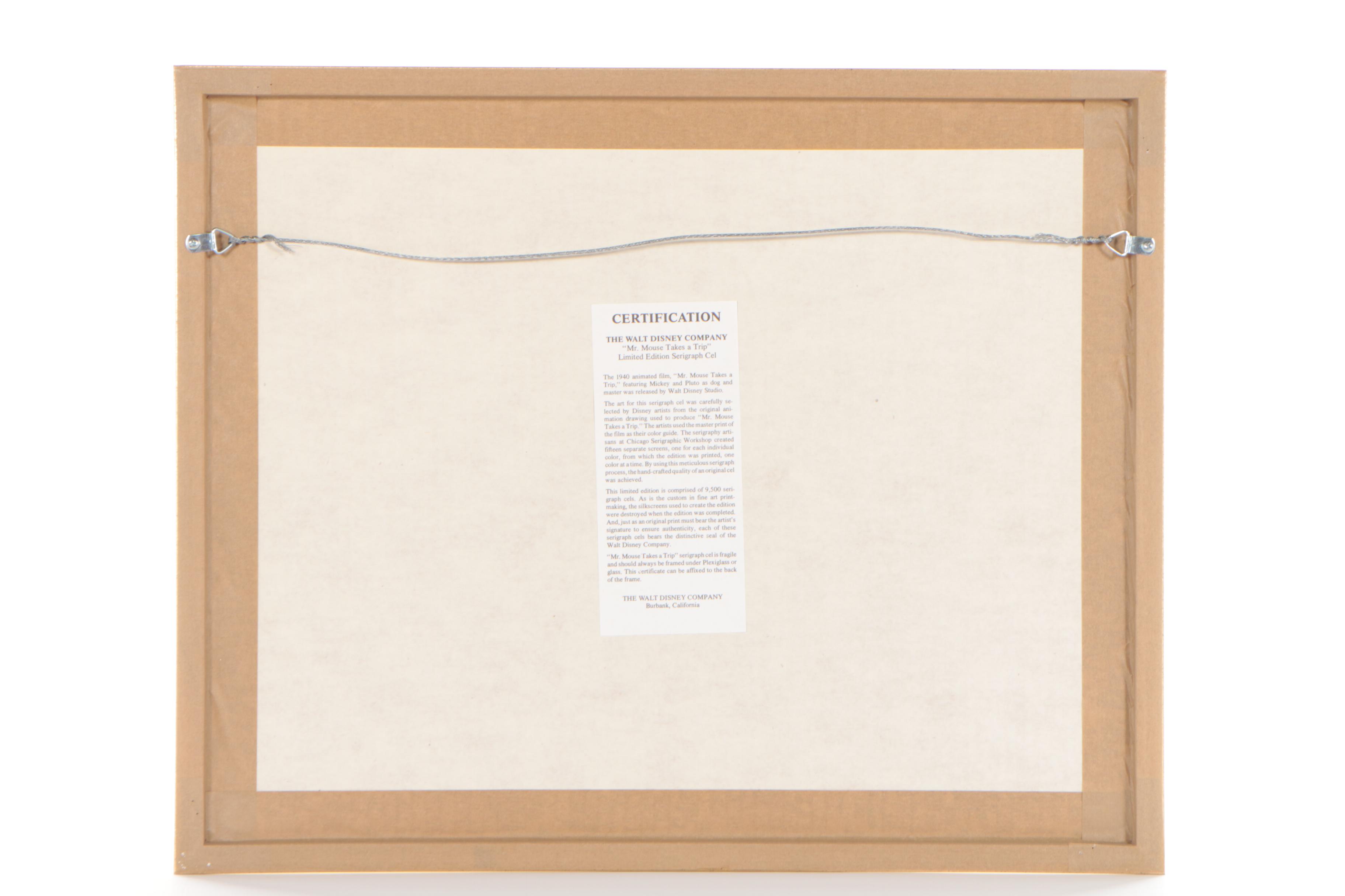 Disney Sericel "Mr. Mouse Takes a Trip," Circa 1990