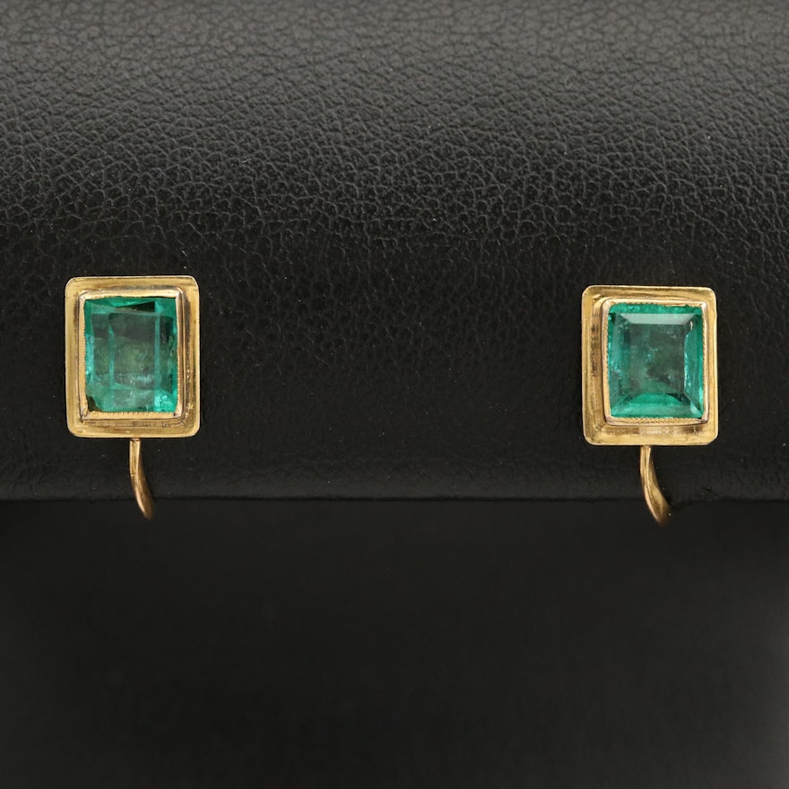 10K Emerald Earrings