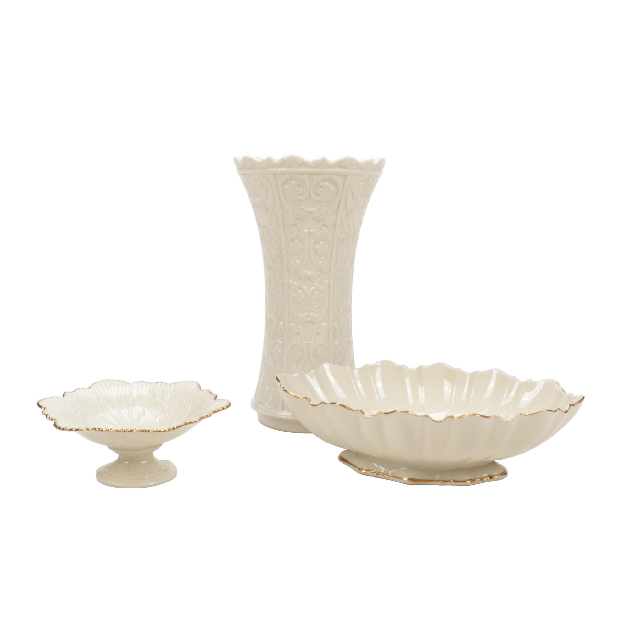 Lenox Porcelain Vase and Decorative Bowls