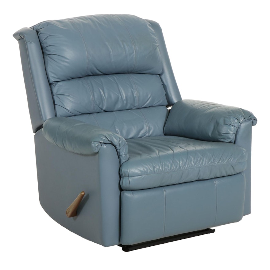 Franklin Faux Blue Leather Recliner