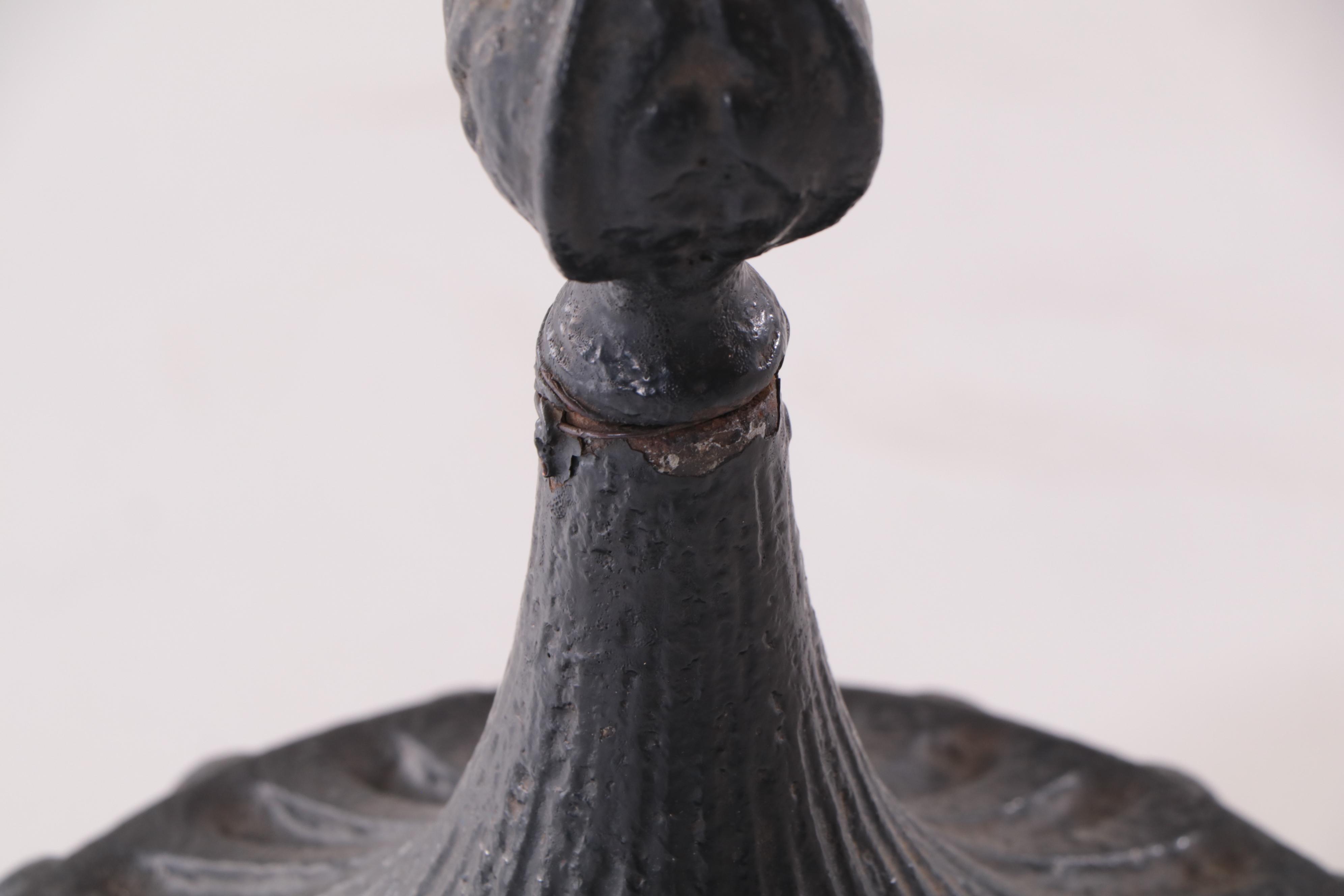 Victorian Architectural Salvage Cast Iron Post Toppers and Finial