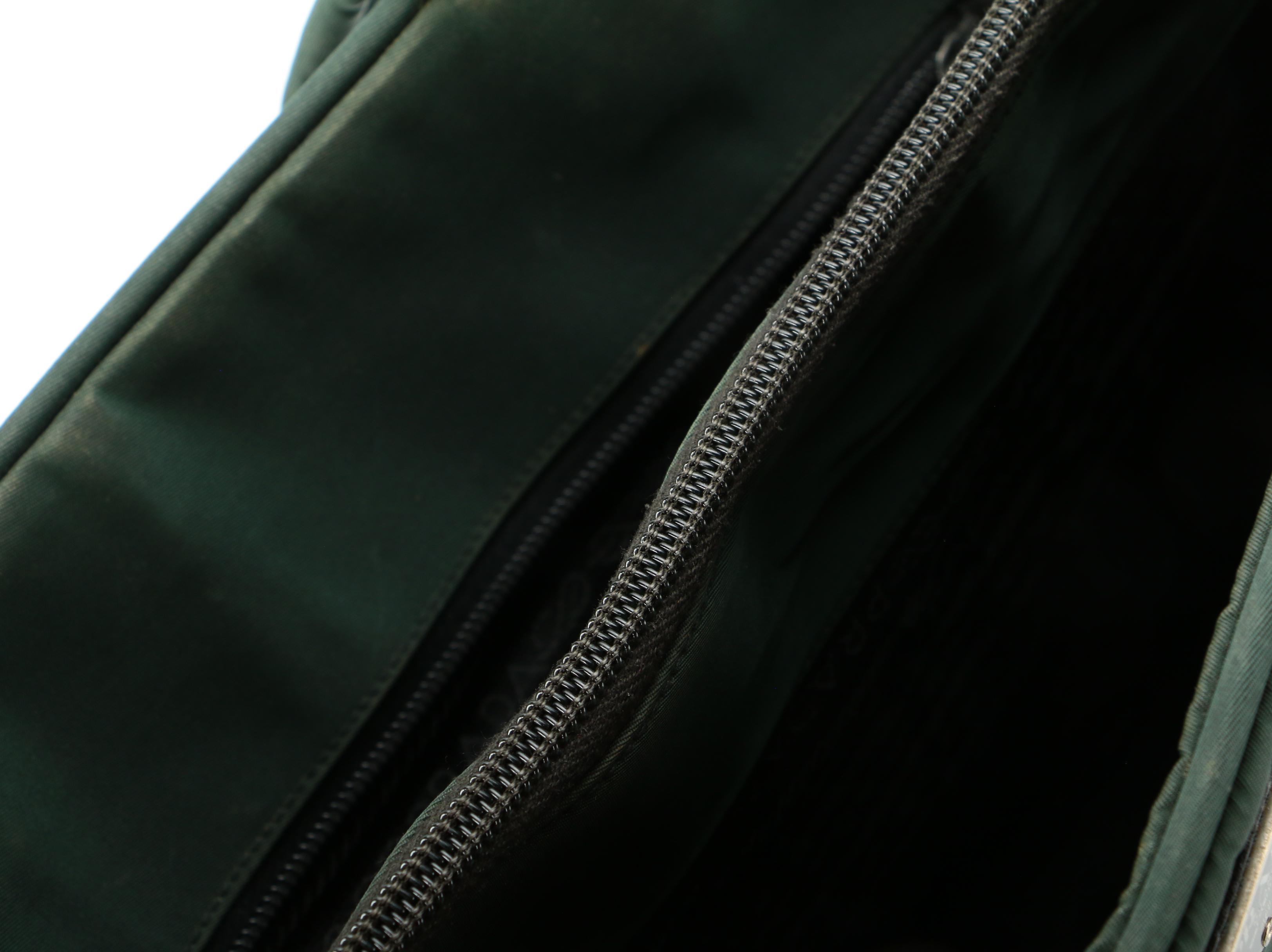 Prada Green Nylon Zip Tote