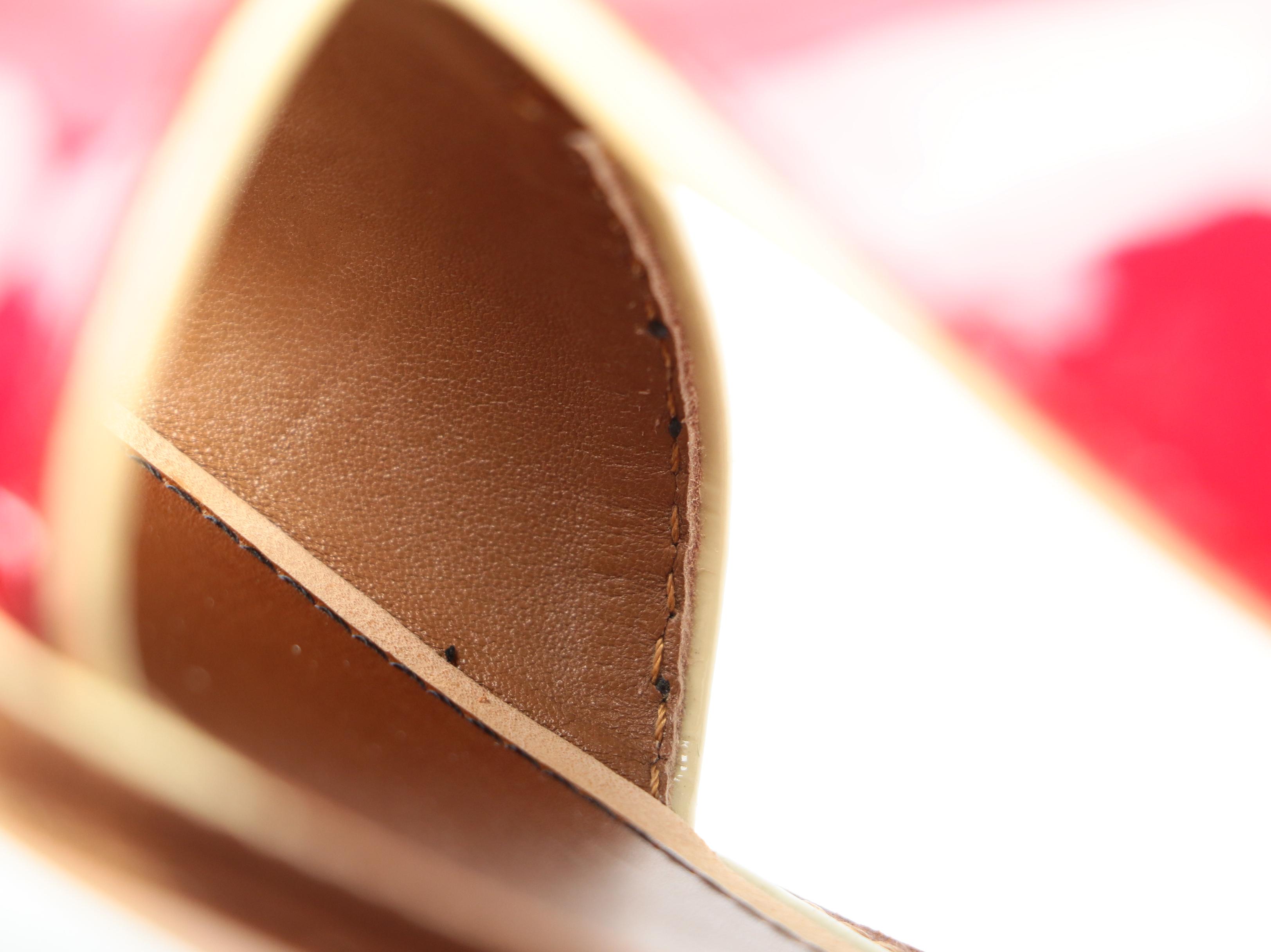 Prada Multicolor Patent Leather Low-Heeled Sandals with Box