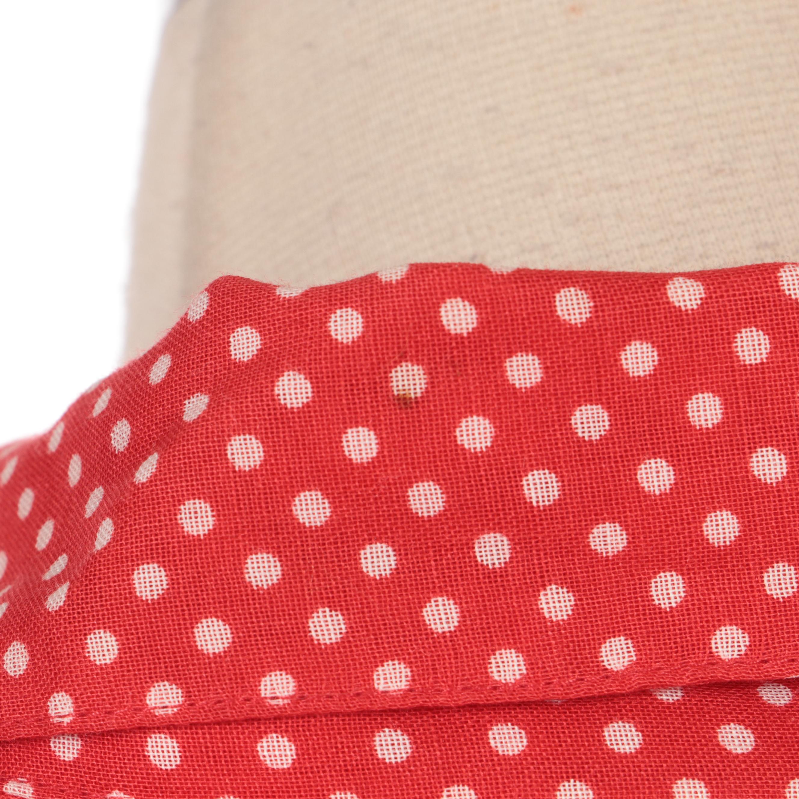 Dot Print Tiered Ruffle Long Sleeve Cotton Blouse, 1980s