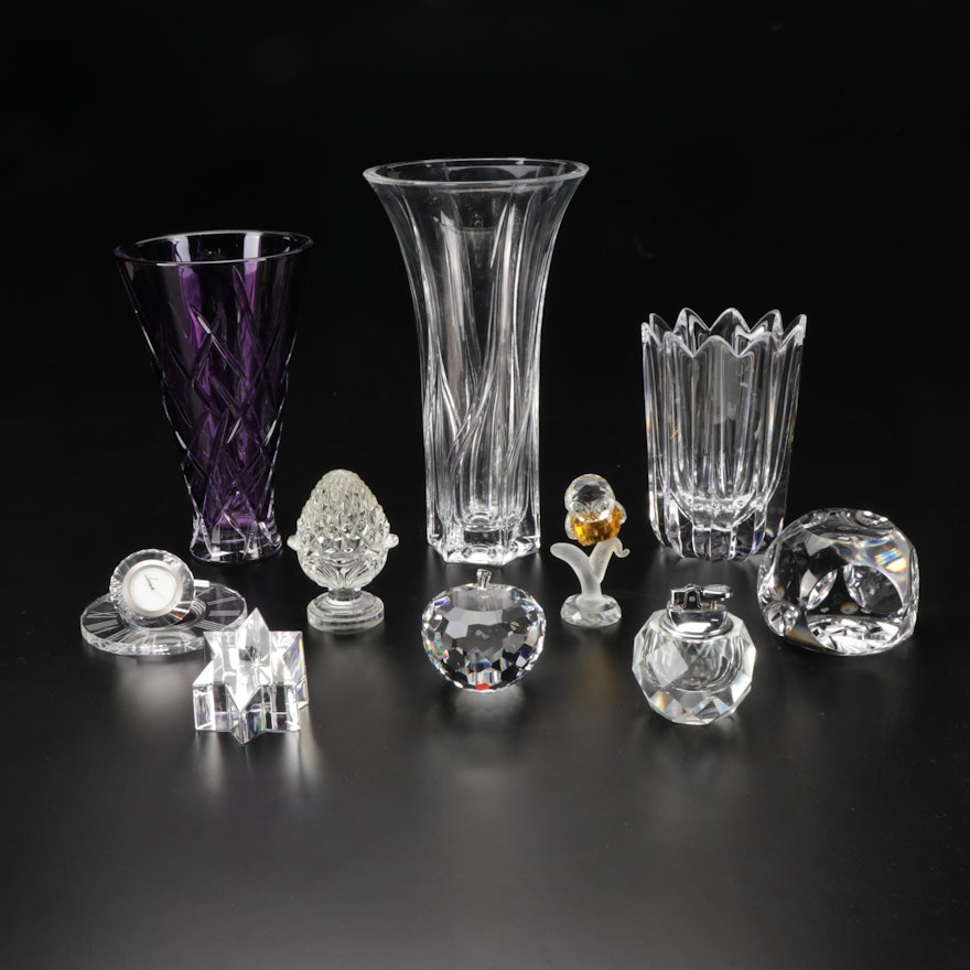 Orrefors, Vera Wang by Wedgwood and Other Crystal Vases and Paperweights