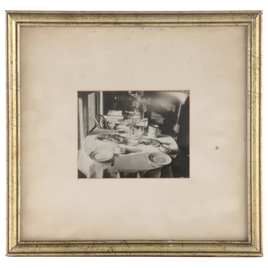 Silver Print of a Dinner Table, Mid-20th Century