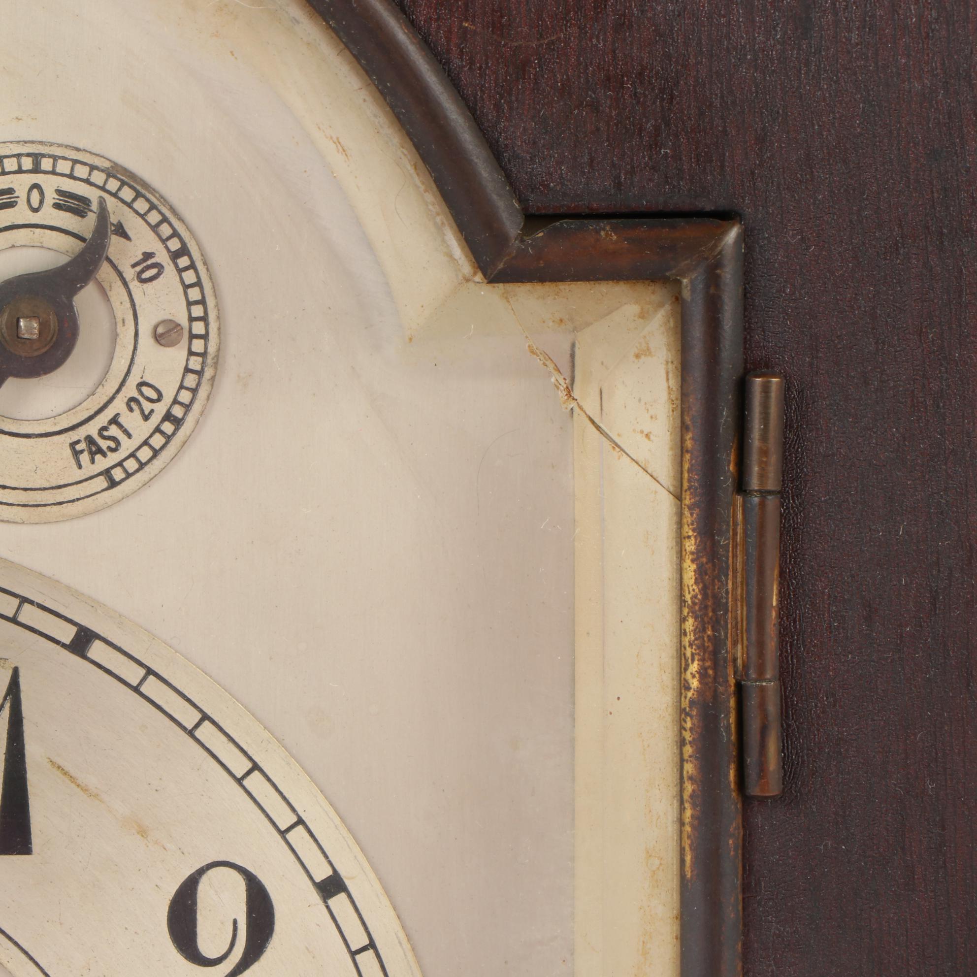 Junghans German Mahogany Wood Mantel Clock, Early to Mid 20th Century