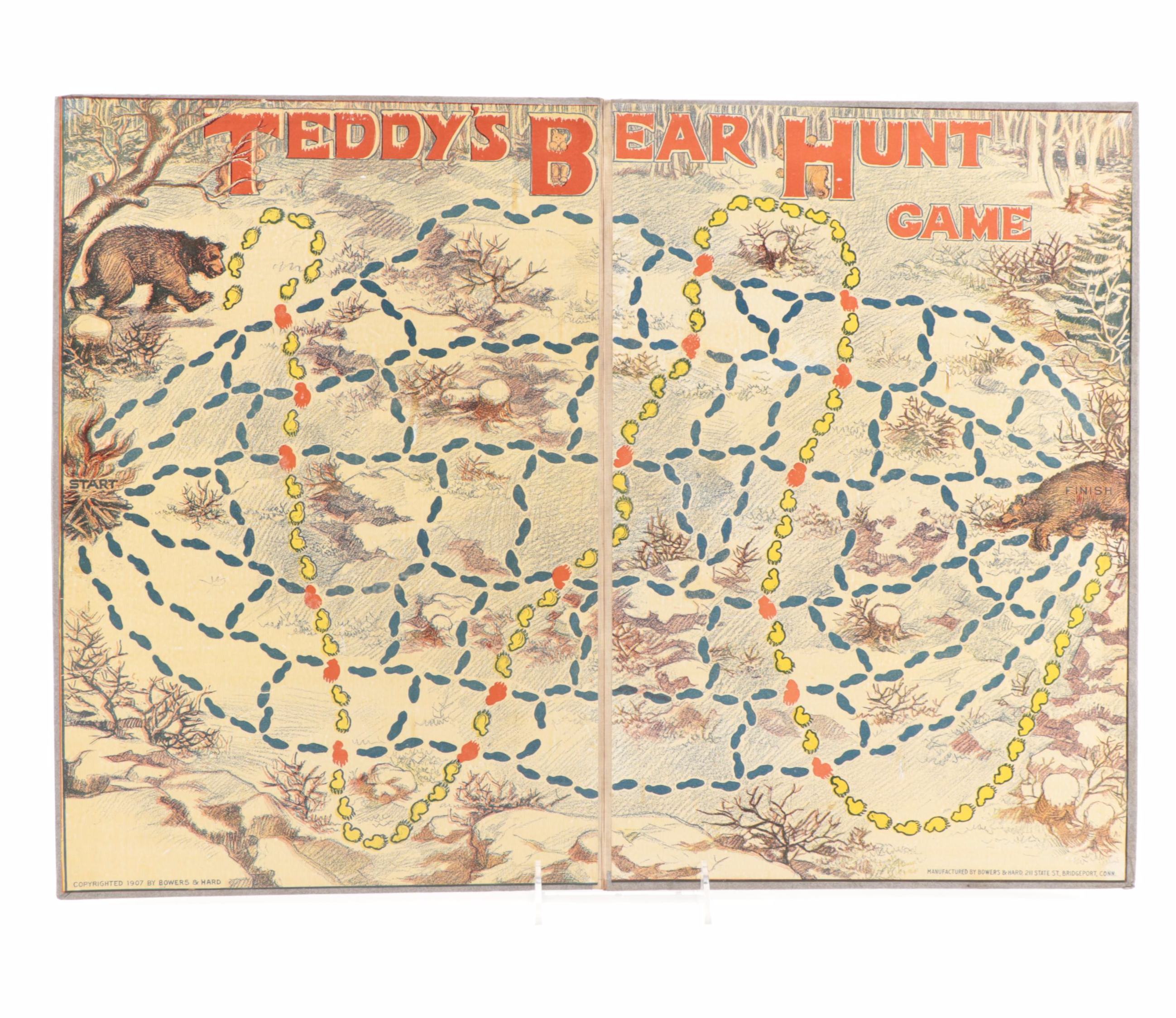 Bowers & Hard Theodore Roosevelt "Teddy's Bear Hunt" Board Game, 1907