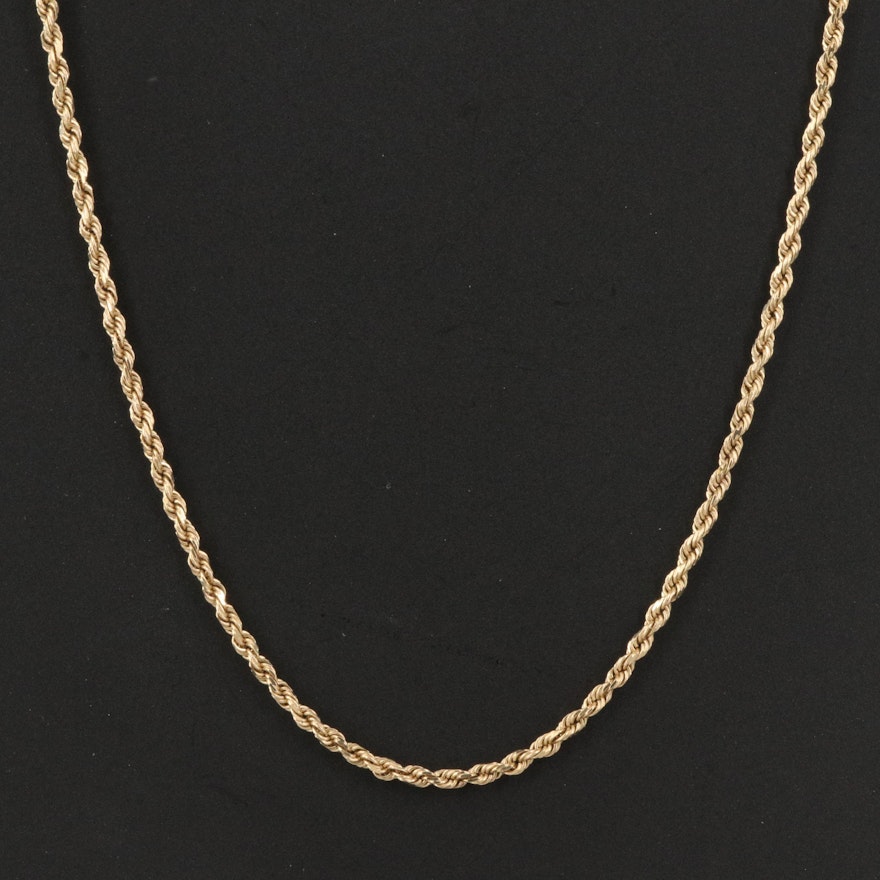 14K Rope Chain Necklace