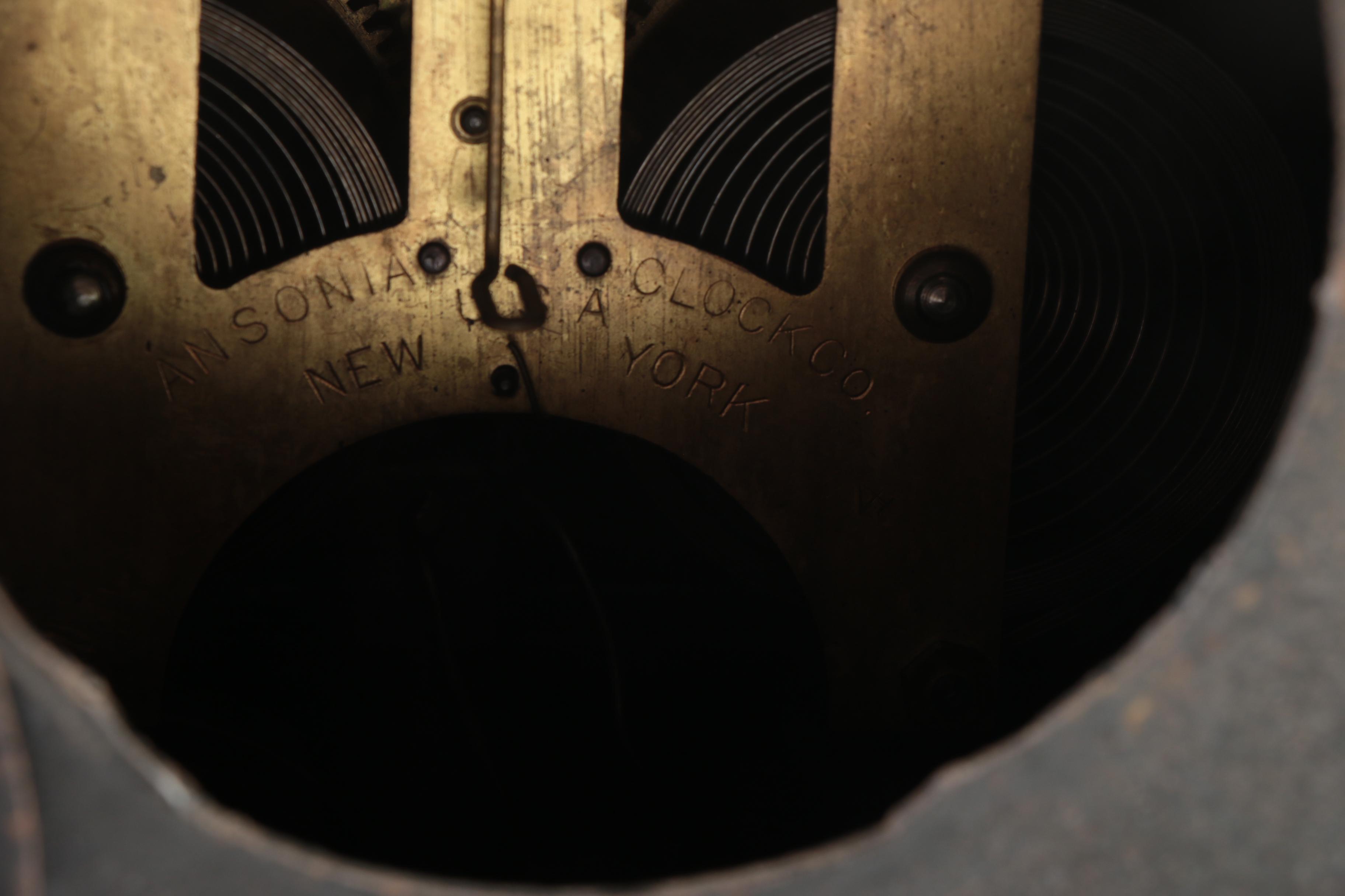 Ansonia Clock Co. Iron Mantel Clock, Early 20th Century