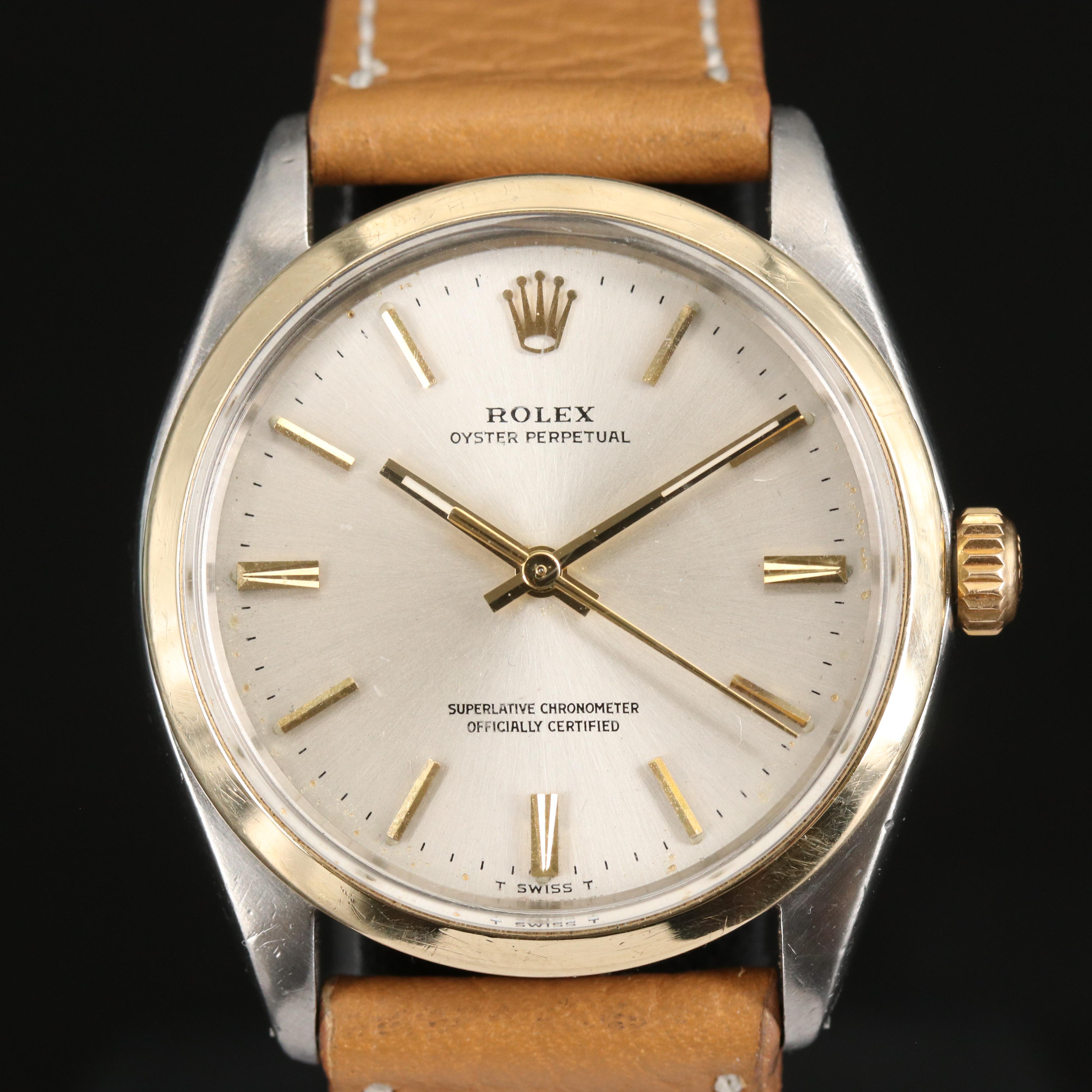 1966 Rolex Oyster Perpetual 18K Gold and Stainless Steel Automatic Watch