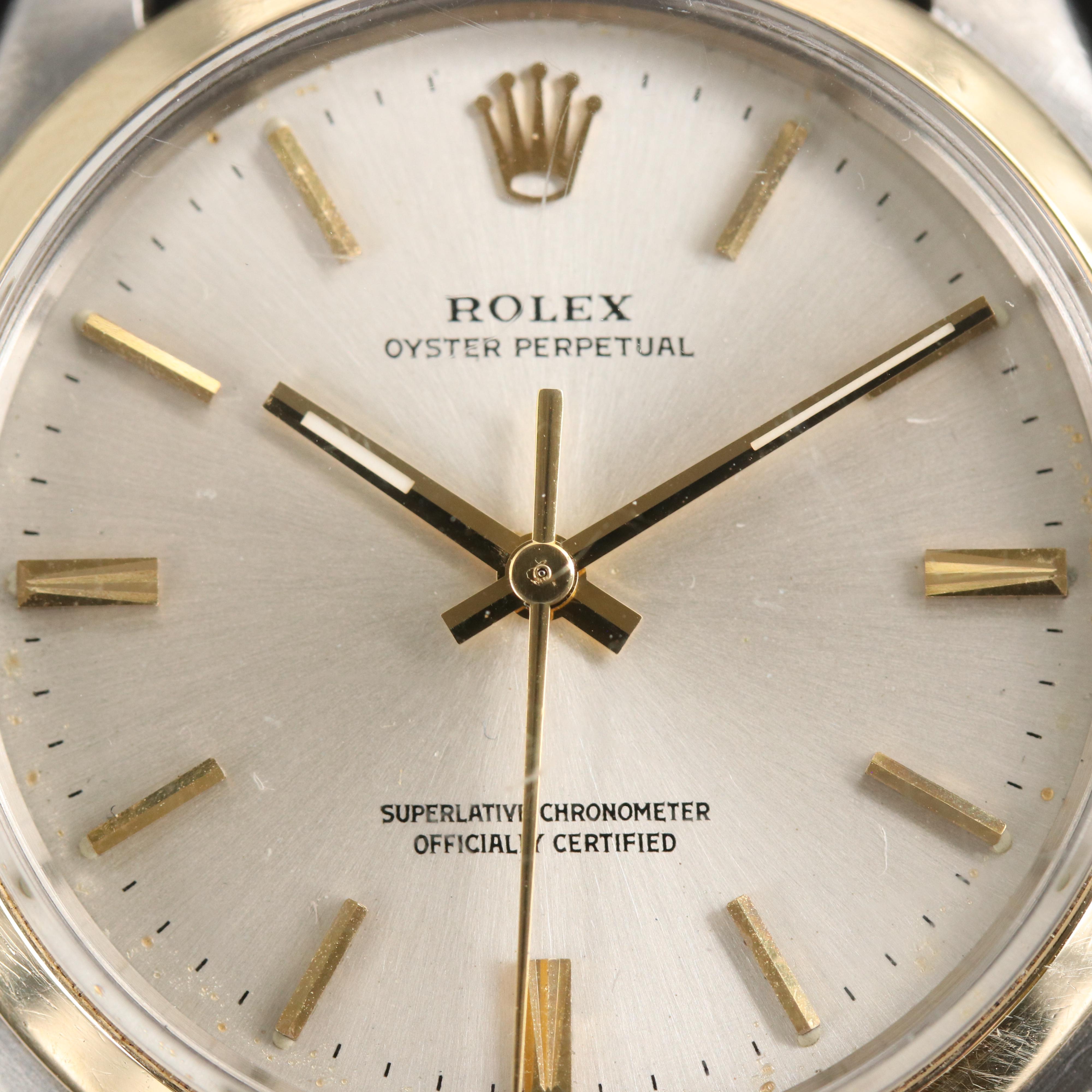 1966 Rolex Oyster Perpetual 18K Gold and Stainless Steel Automatic Watch
