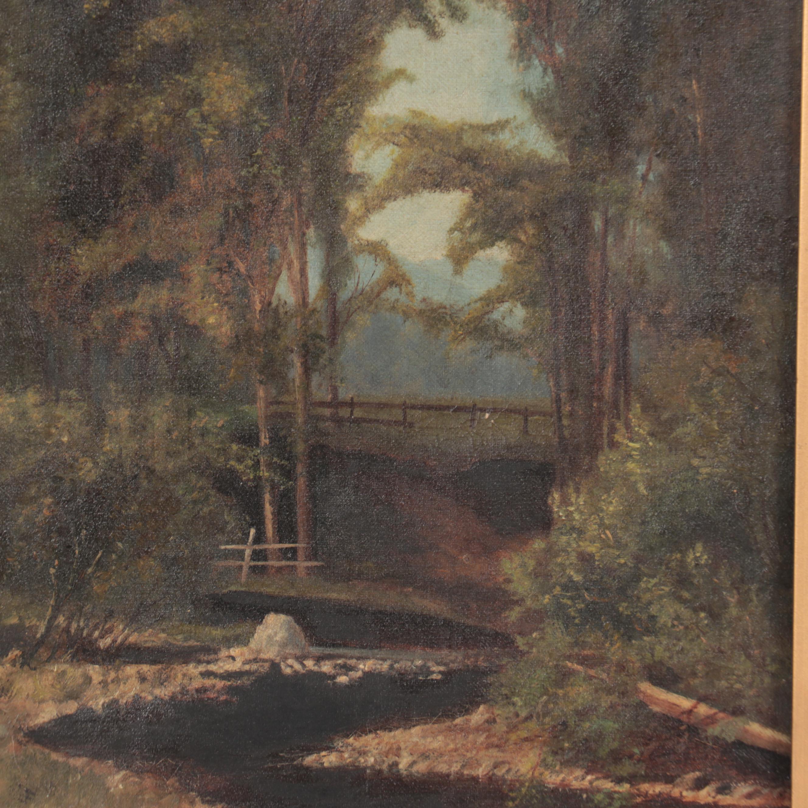 Landscape Oil Painting, Mid-19th Century