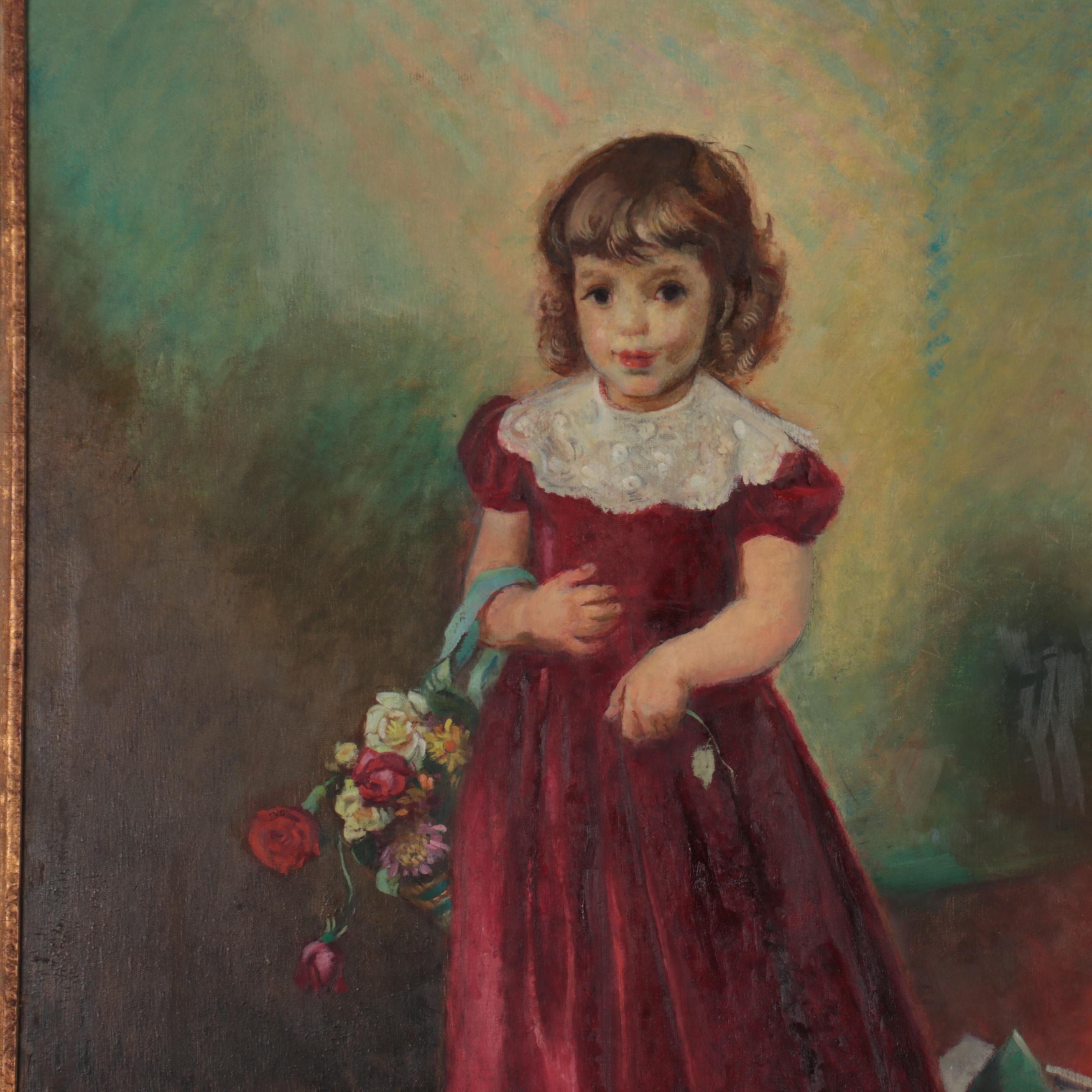 Alice Schille Portrait Oil Painting "Dinah," 1943