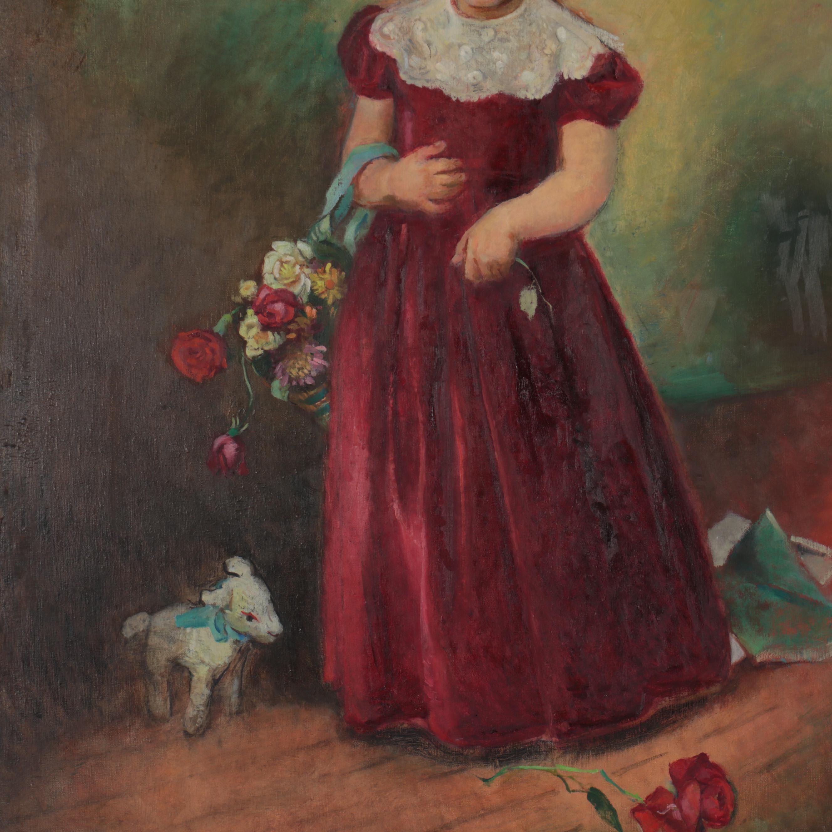 Alice Schille Portrait Oil Painting "Dinah," 1943