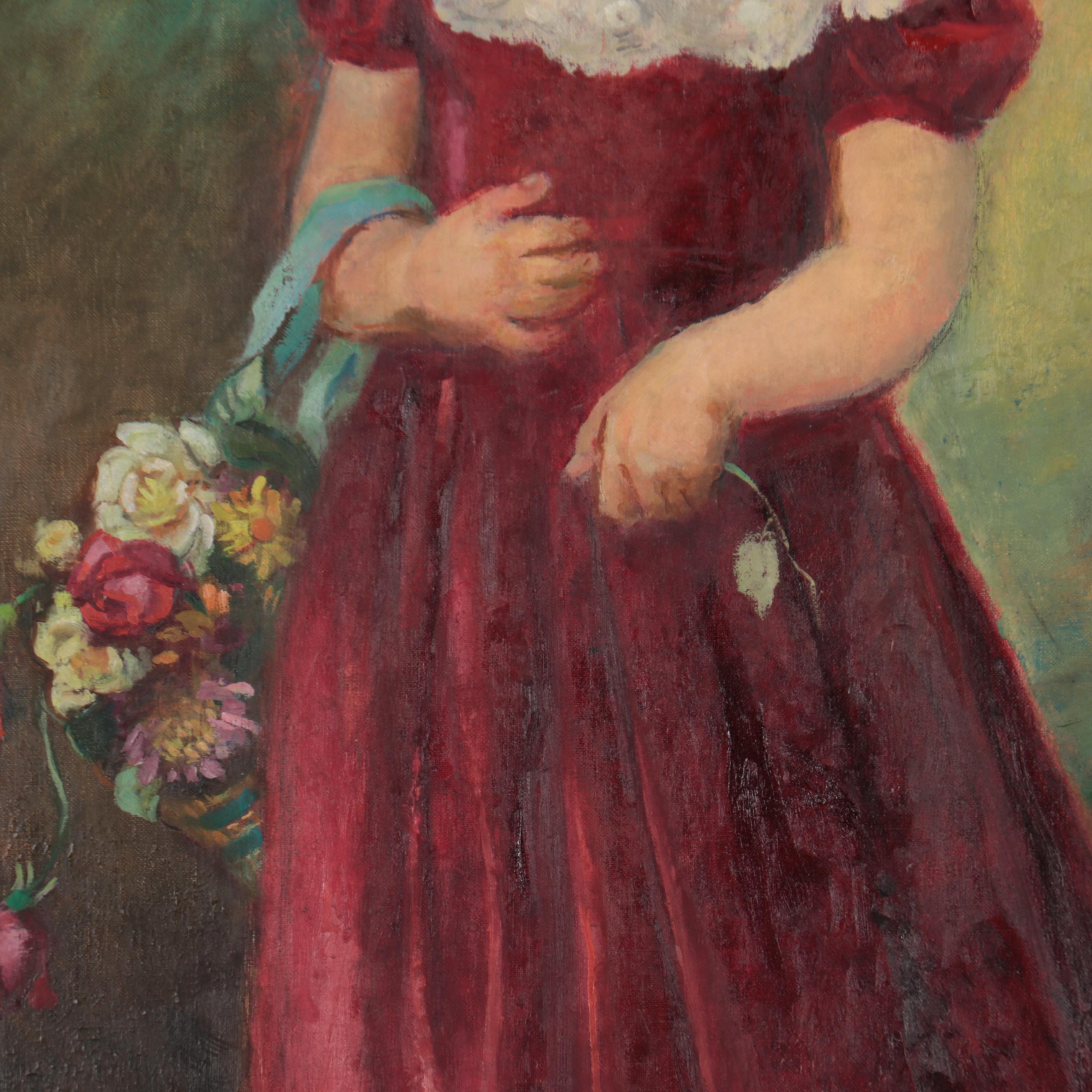 Alice Schille Portrait Oil Painting "Dinah," 1943