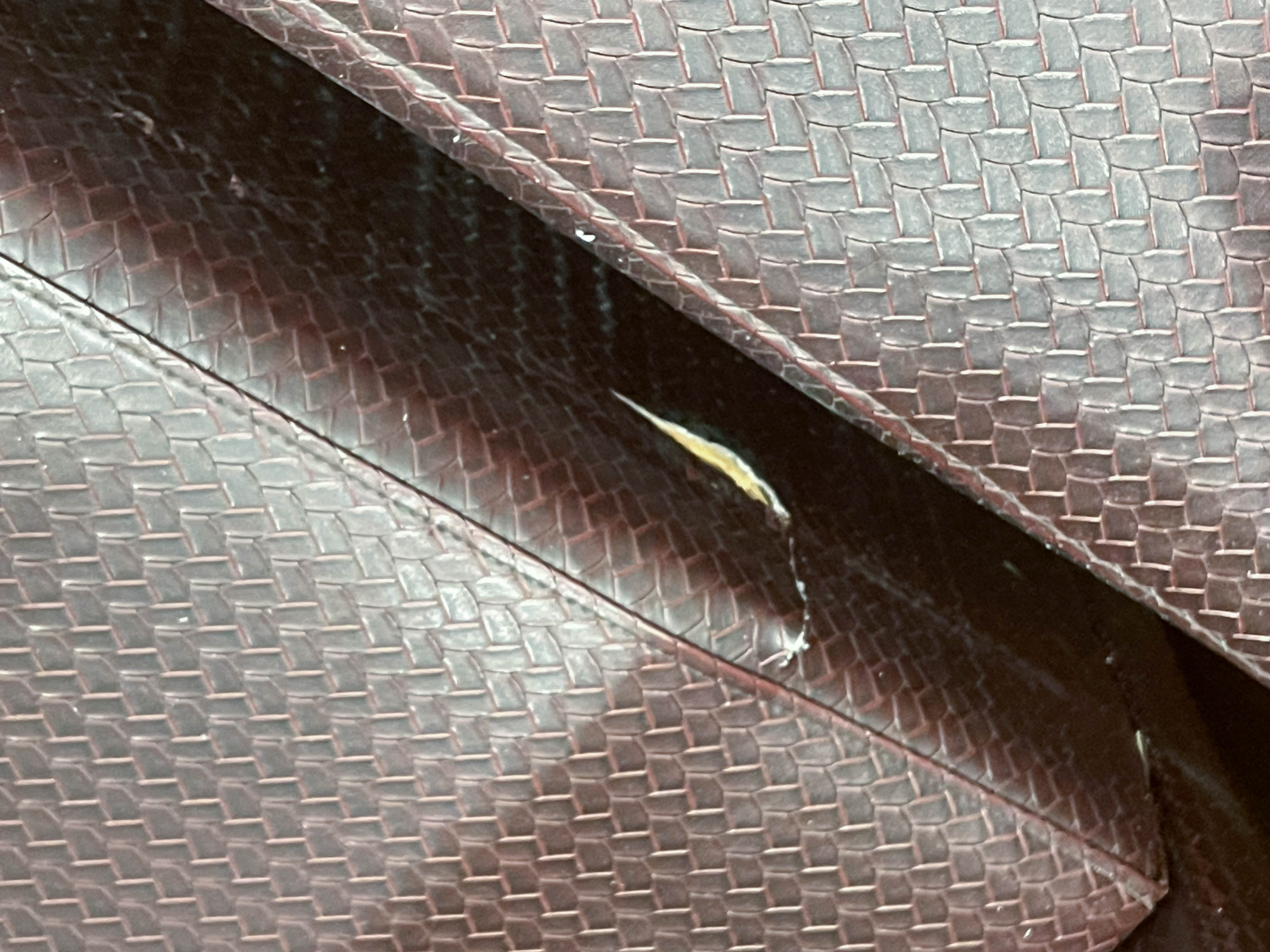 Braided Faux Leather Upholstered Club Seating with Half Moon Ottomans