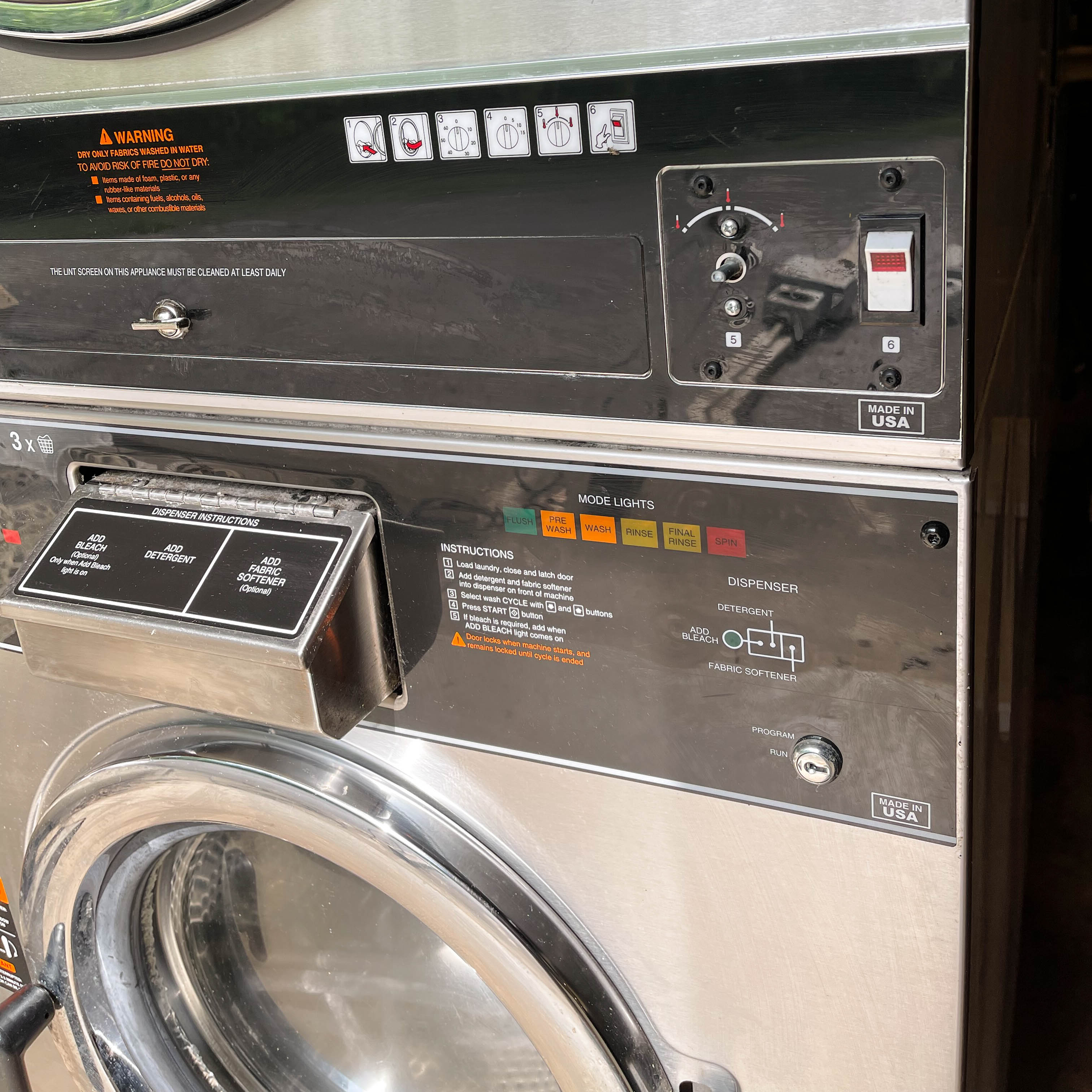 Dexter "Express" Commercial Stack Stainless Washer and Dryer
