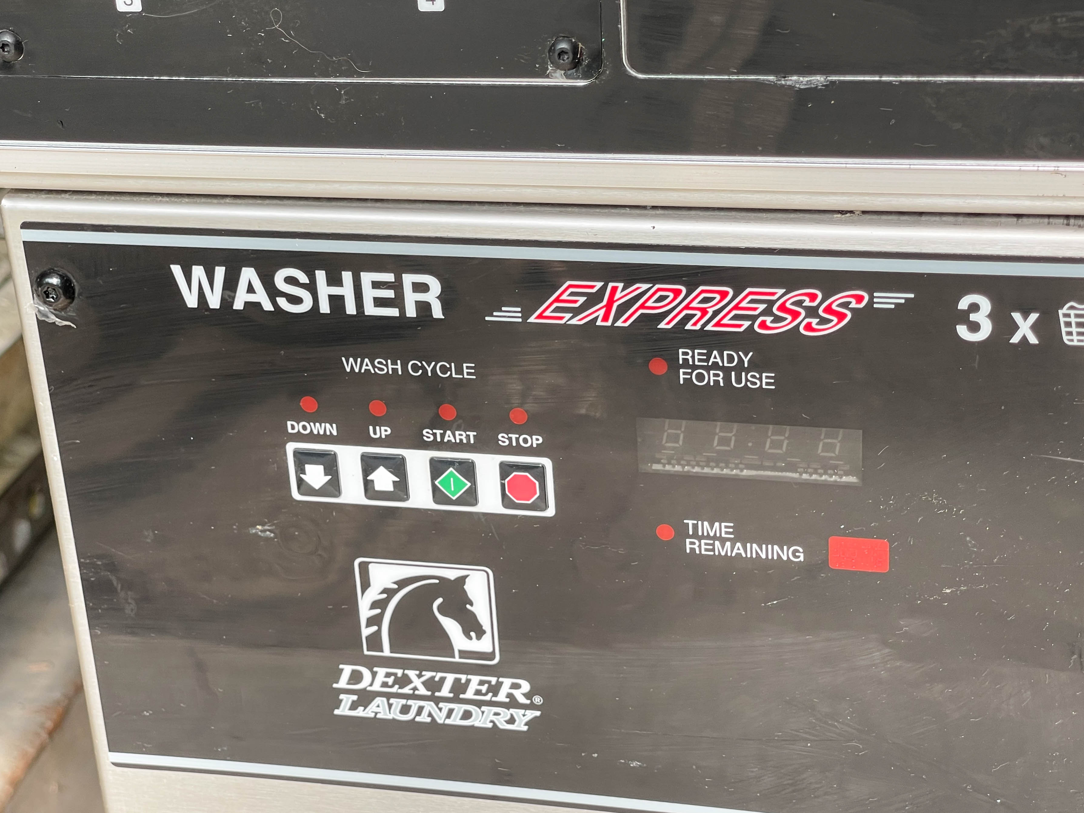 Dexter "Express" Commercial Stack Stainless Washer and Dryer