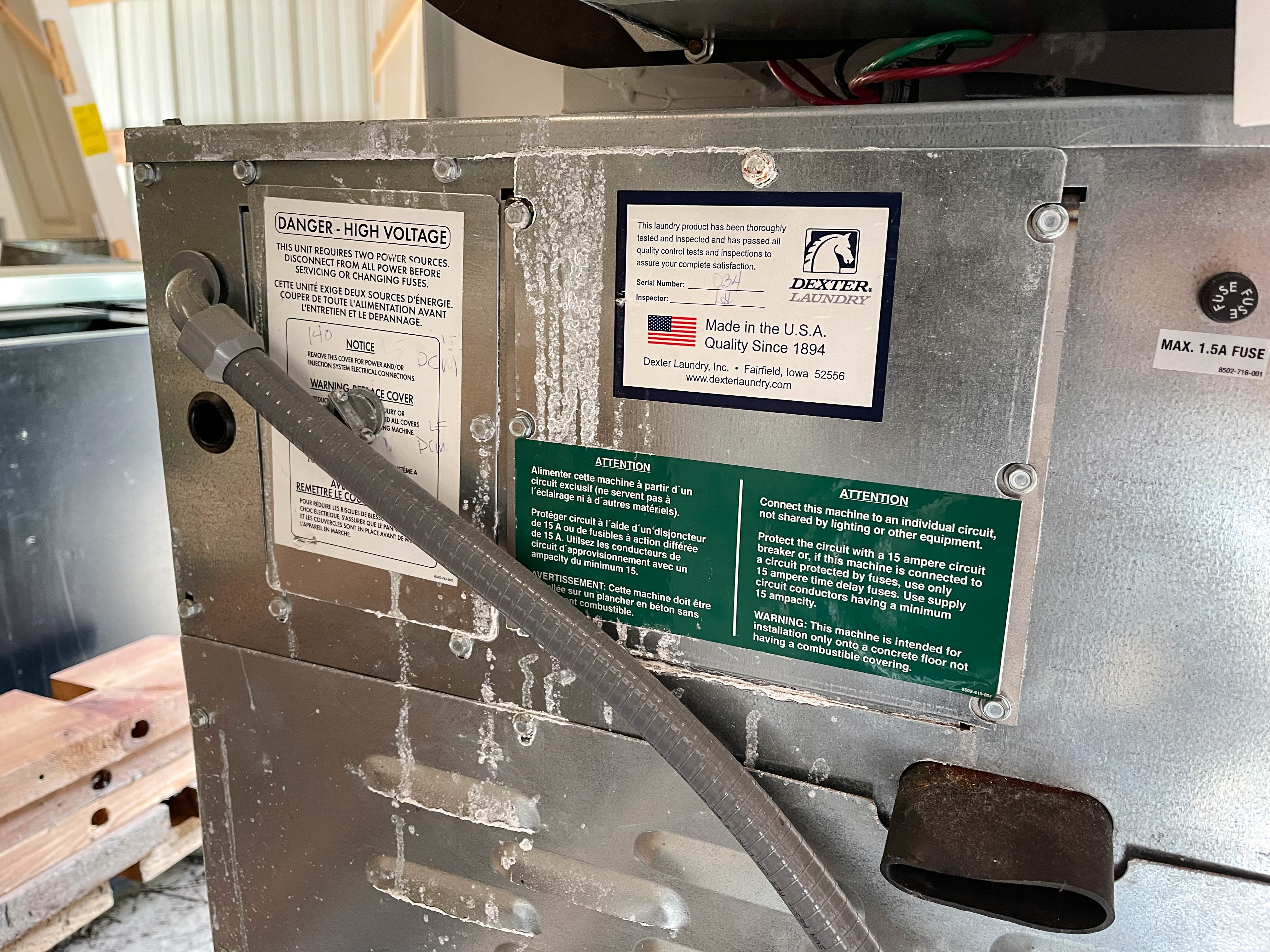 Dexter "Express" Commercial Stack Stainless Washer and Dryer