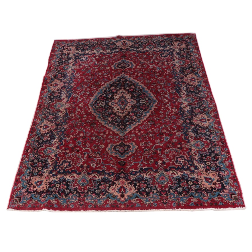 9'10 x 12'8 Hand-Knotted Persian Kerman Room Sized Rug