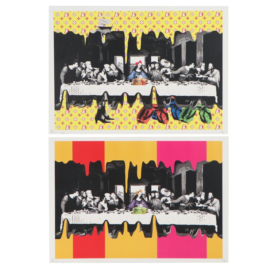 Death NYC Pop Art Offset Lithographs Featuring Da Vinci's "Last Supper"