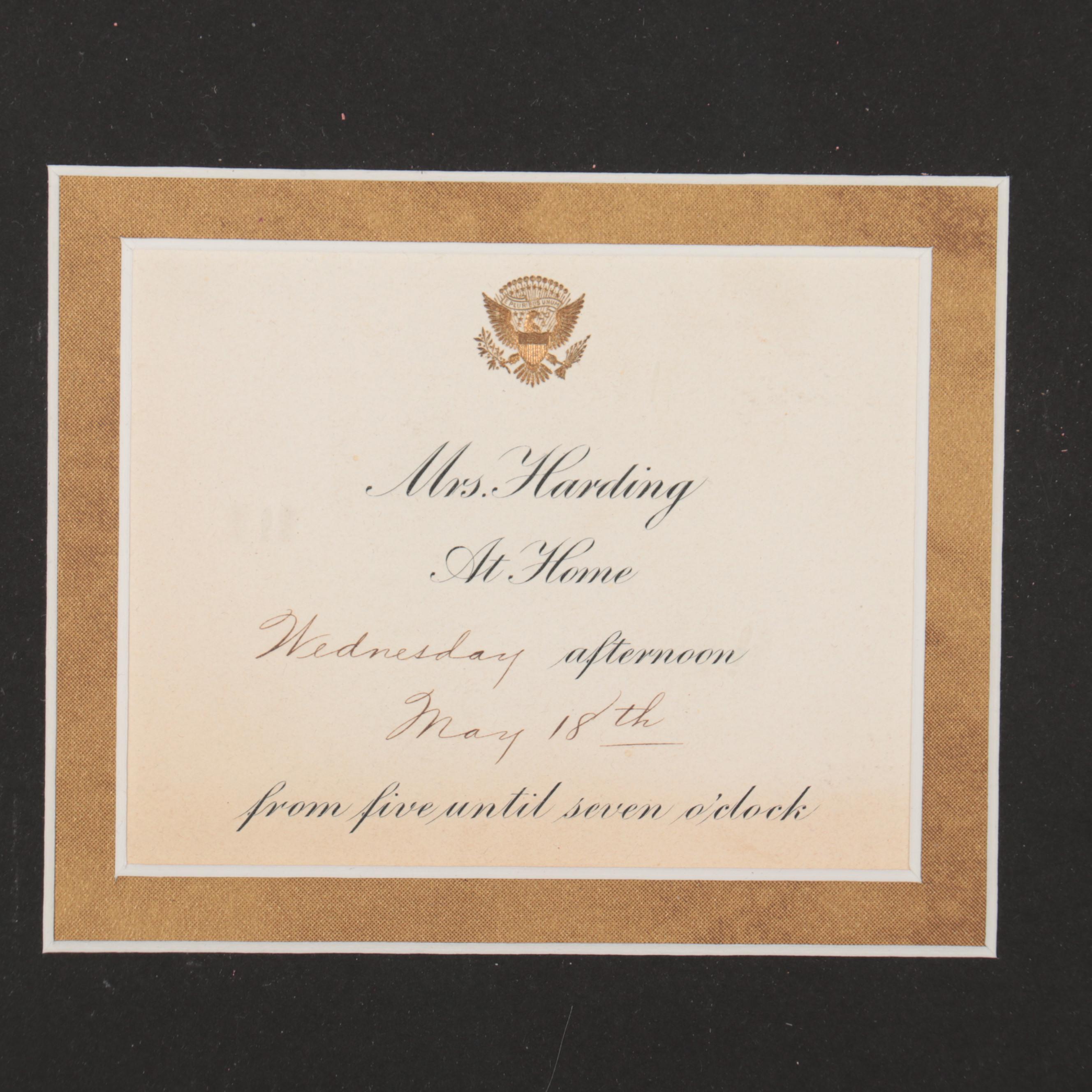 White House Invitations from President Wilson to President Truman